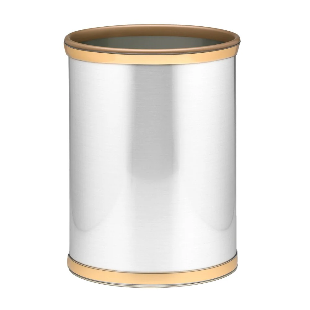 Mylar Metallic 14-inch Oval Waste Basket
