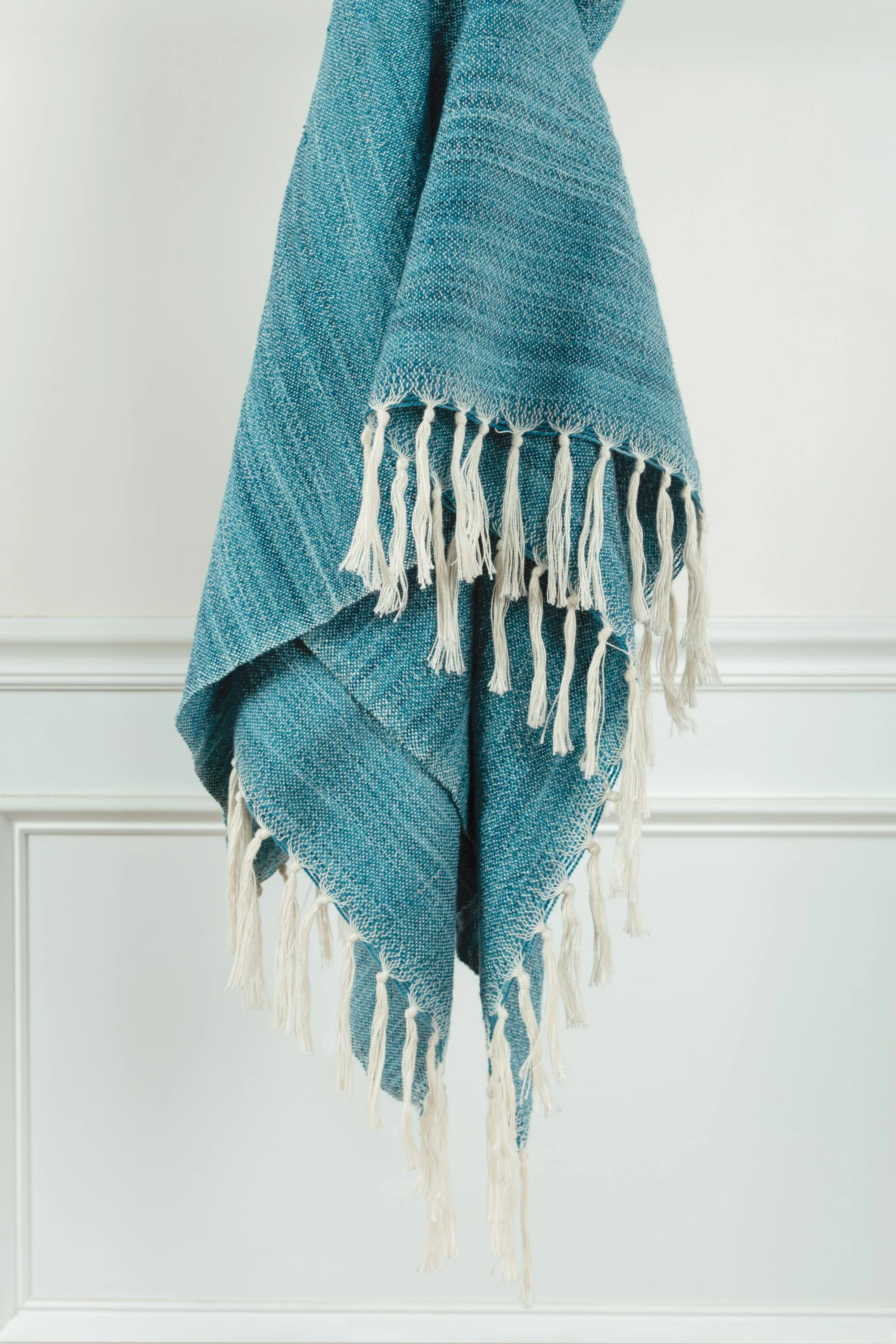 Woven Abstract Fringe Throw