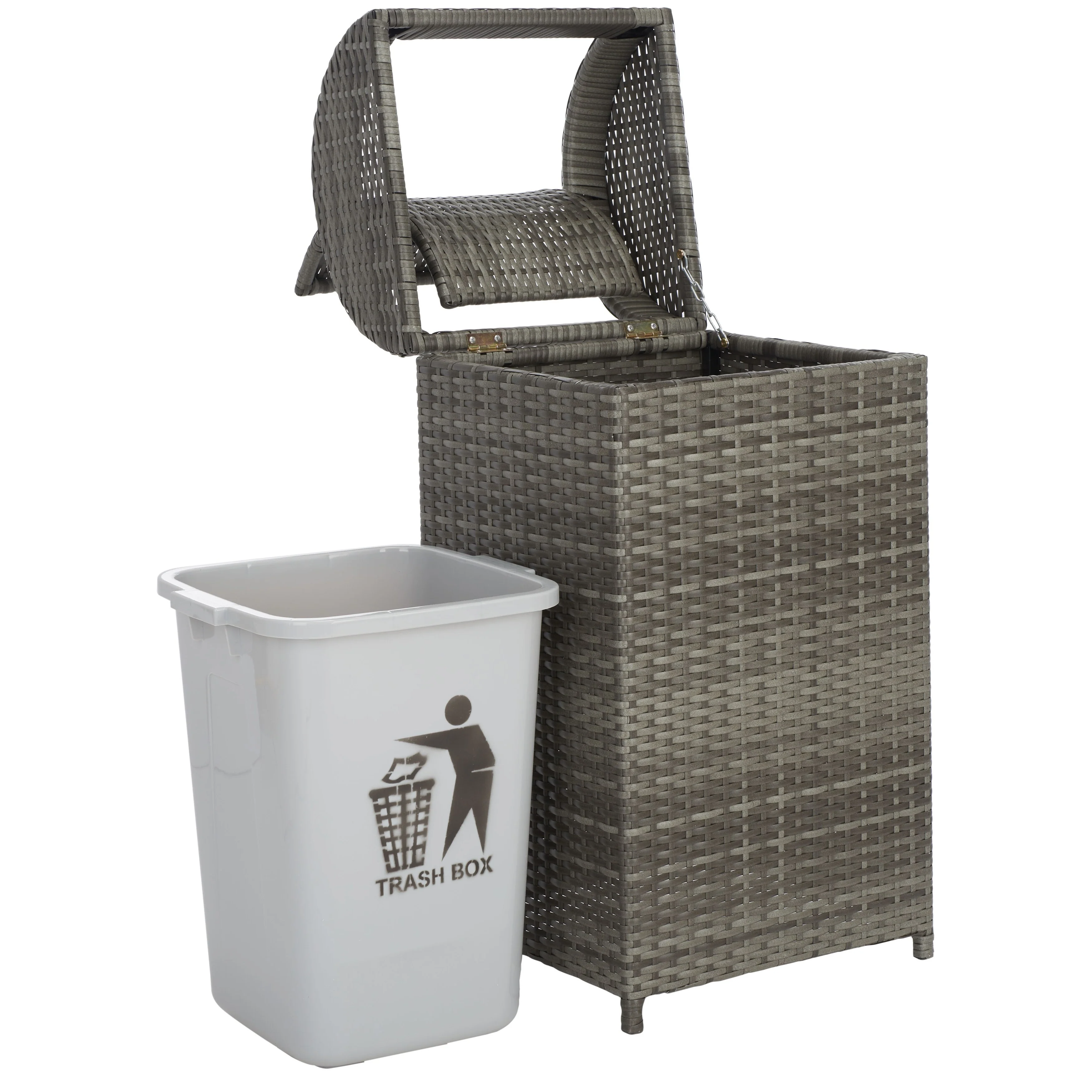 SAFAVIEH Outdoor Karyme Trash Bin (Fully Assembled)
