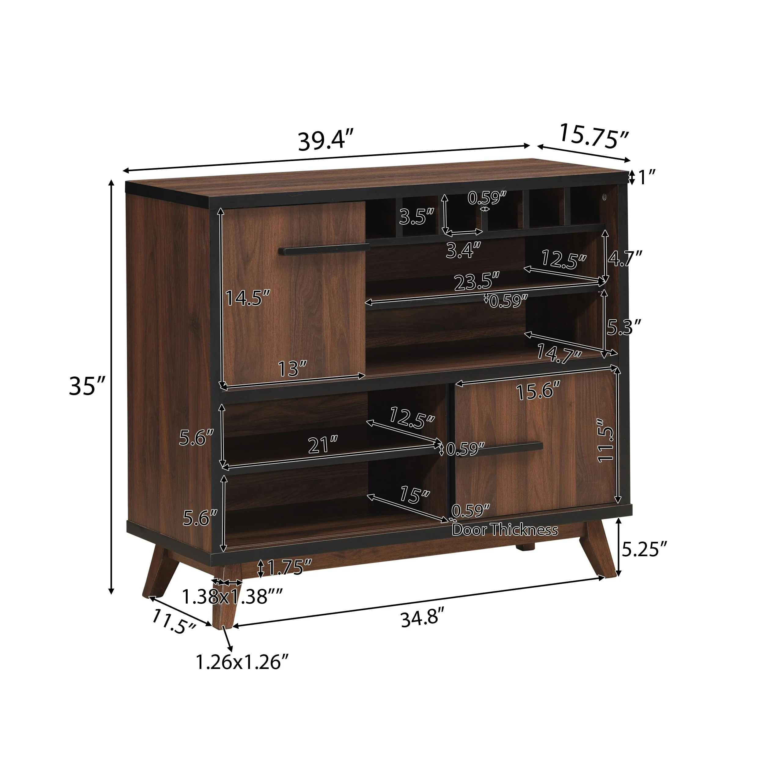 Hurlbut Wooden 6 Bottle Wine Cabinet by Christopher Knight Home