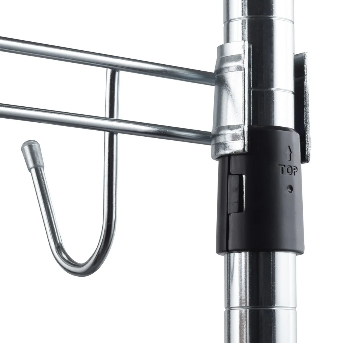 TRINITY EcoStorage® 3-Tier 48x18x75.5 Rolling Garment Rack, Chrome
