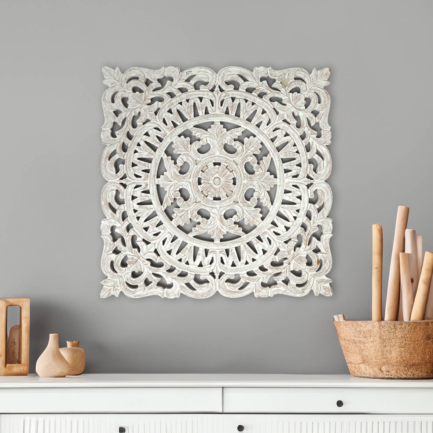 Divine Carved Wooden Panel