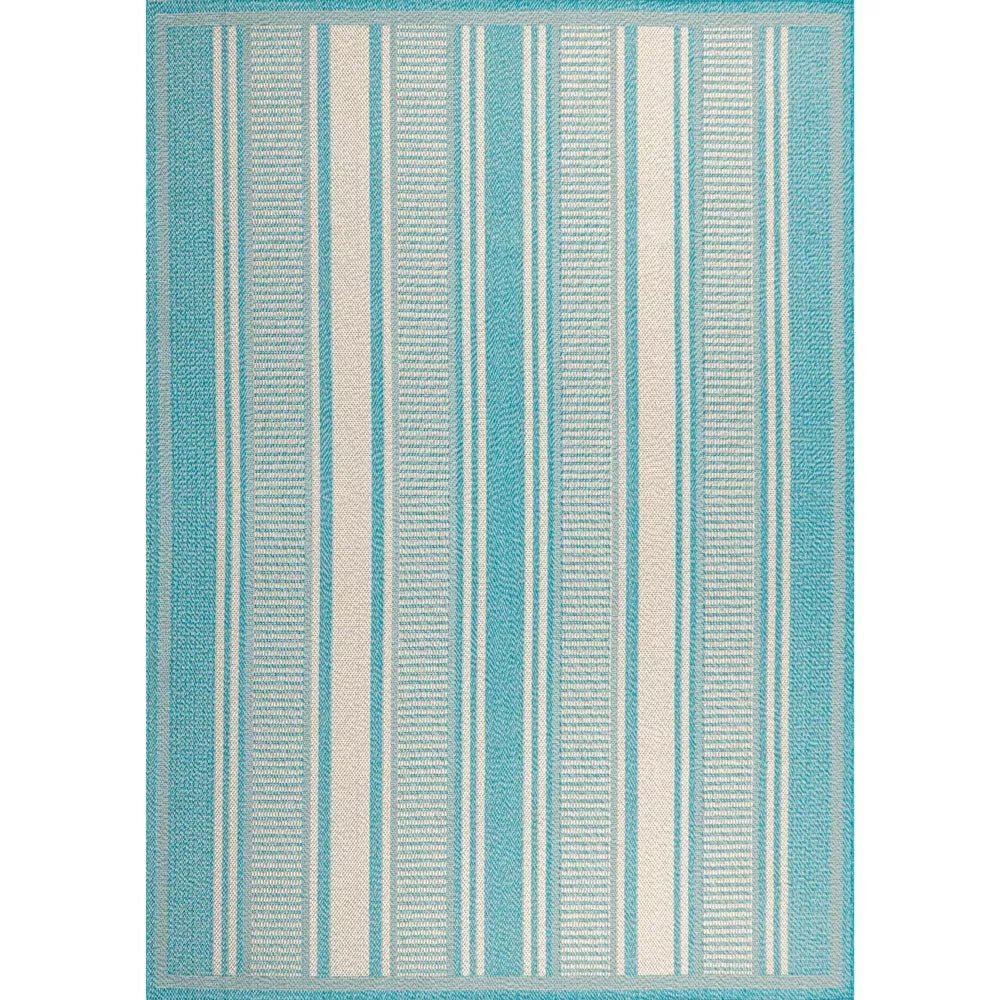 Haynes Modern Double Stripe Indoor/Outdoor Area Rug