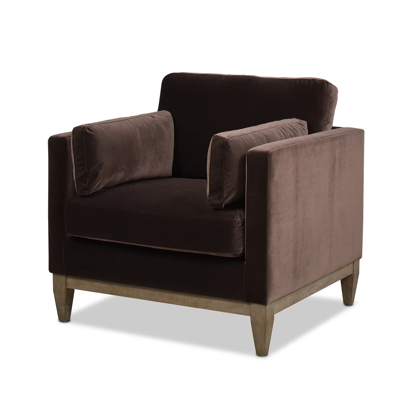 Contour Velvet Upholstered Accent Chair with Removable and Reversible Back