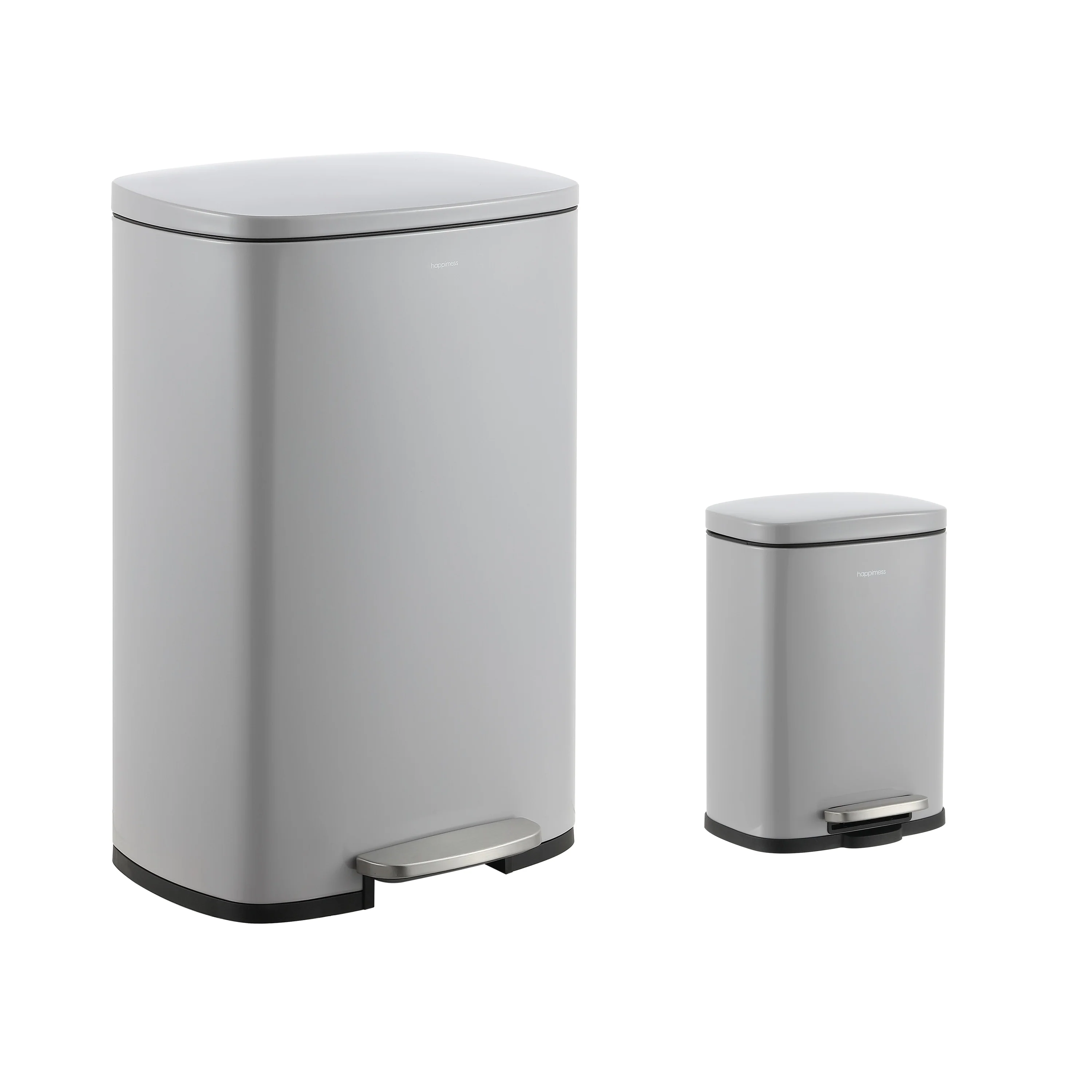 happimess 13-Gallon Trash Can with Soft-Close Lid and FREE Mini Trash Can