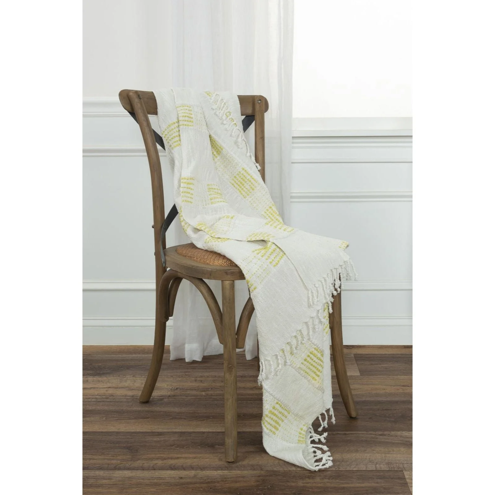 Hand loomed Stripe 95% Cotton, 5 % Acrylic Throw