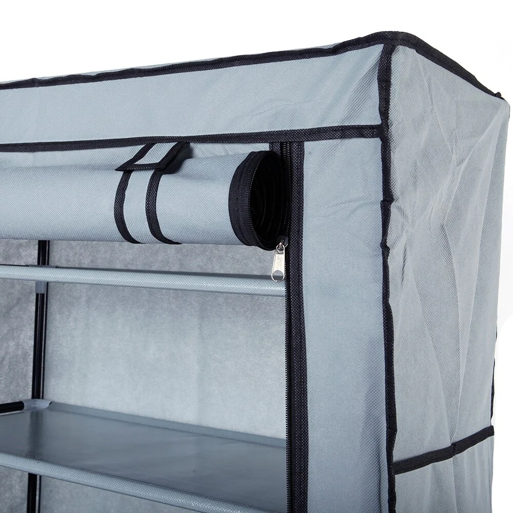 10-Tier Shoe Tower Rack with Cover 27-Pair Shoe Storage