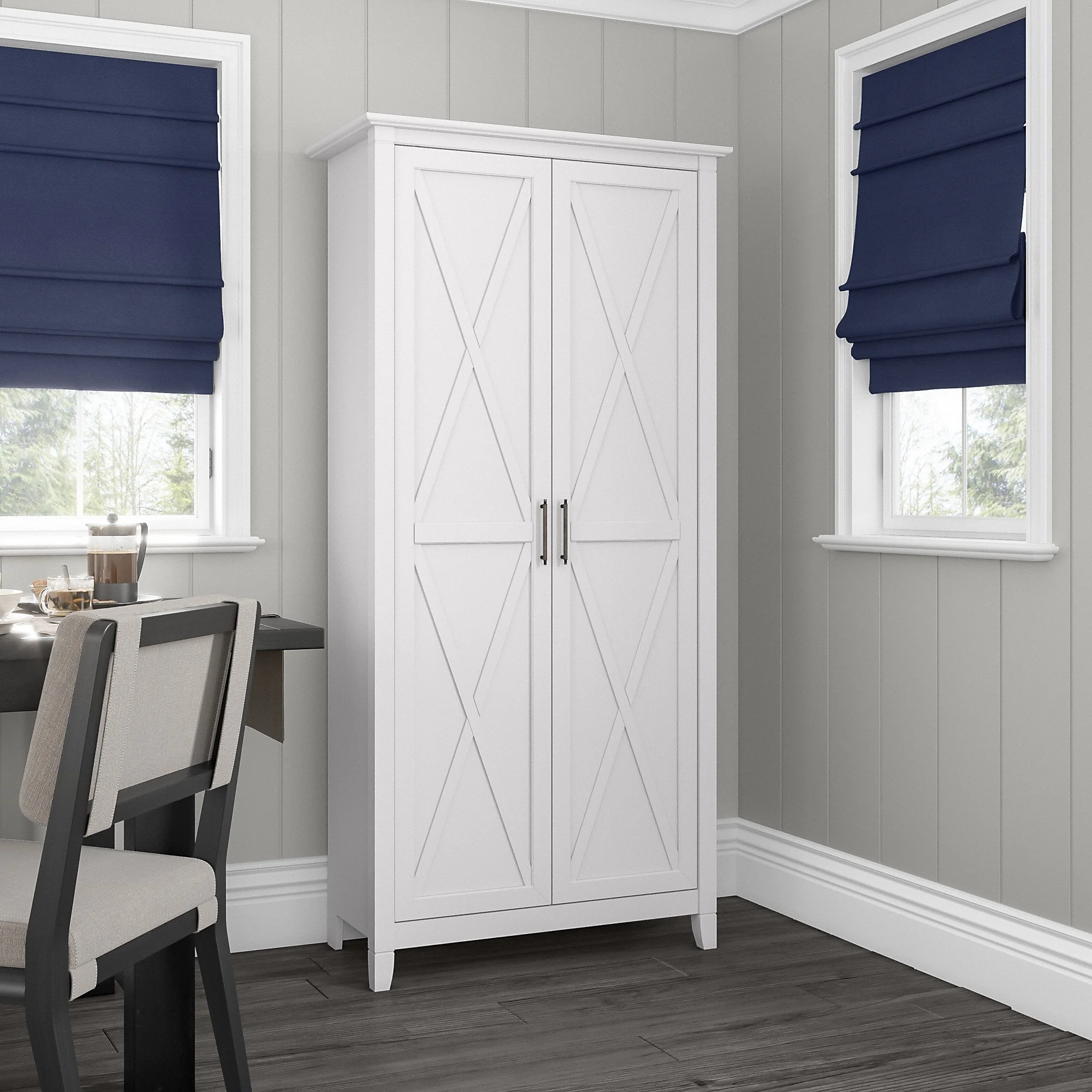 Key West Tall Kitchen Pantry Cabinet with Doors by Bush Furniture