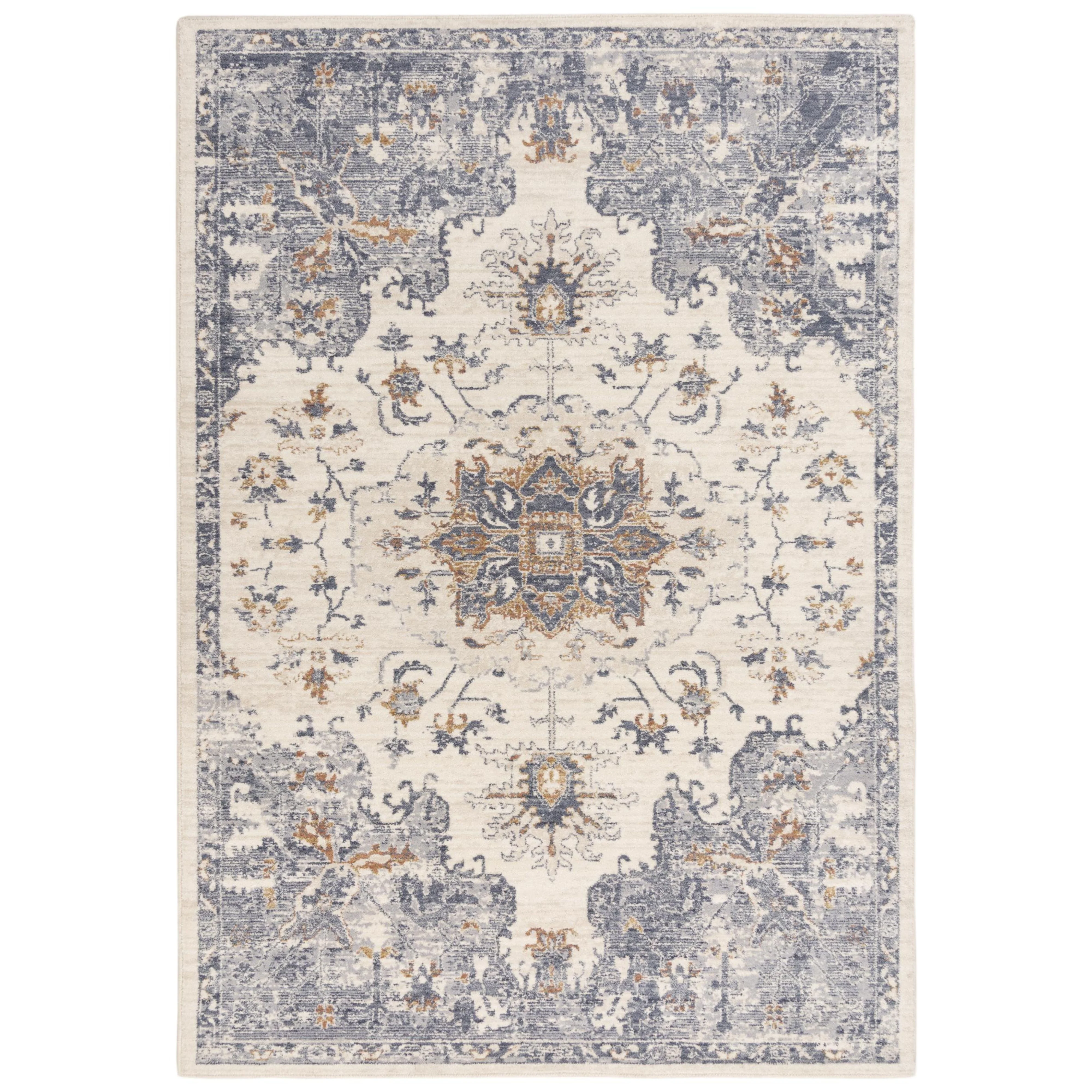 Ventura Power Loomed 100% Wool Medallion Area Rug