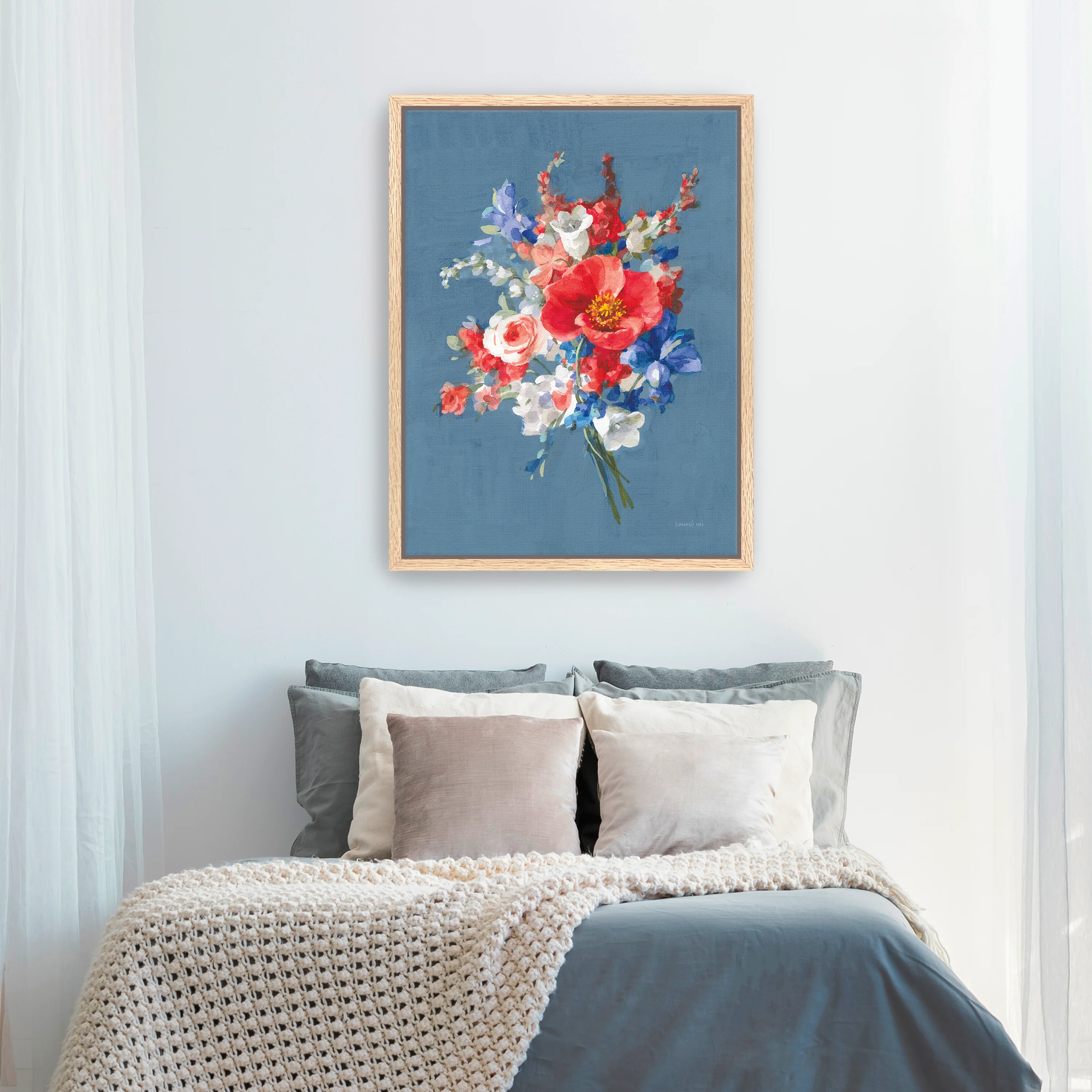 July Bouquet Canvas Giclee