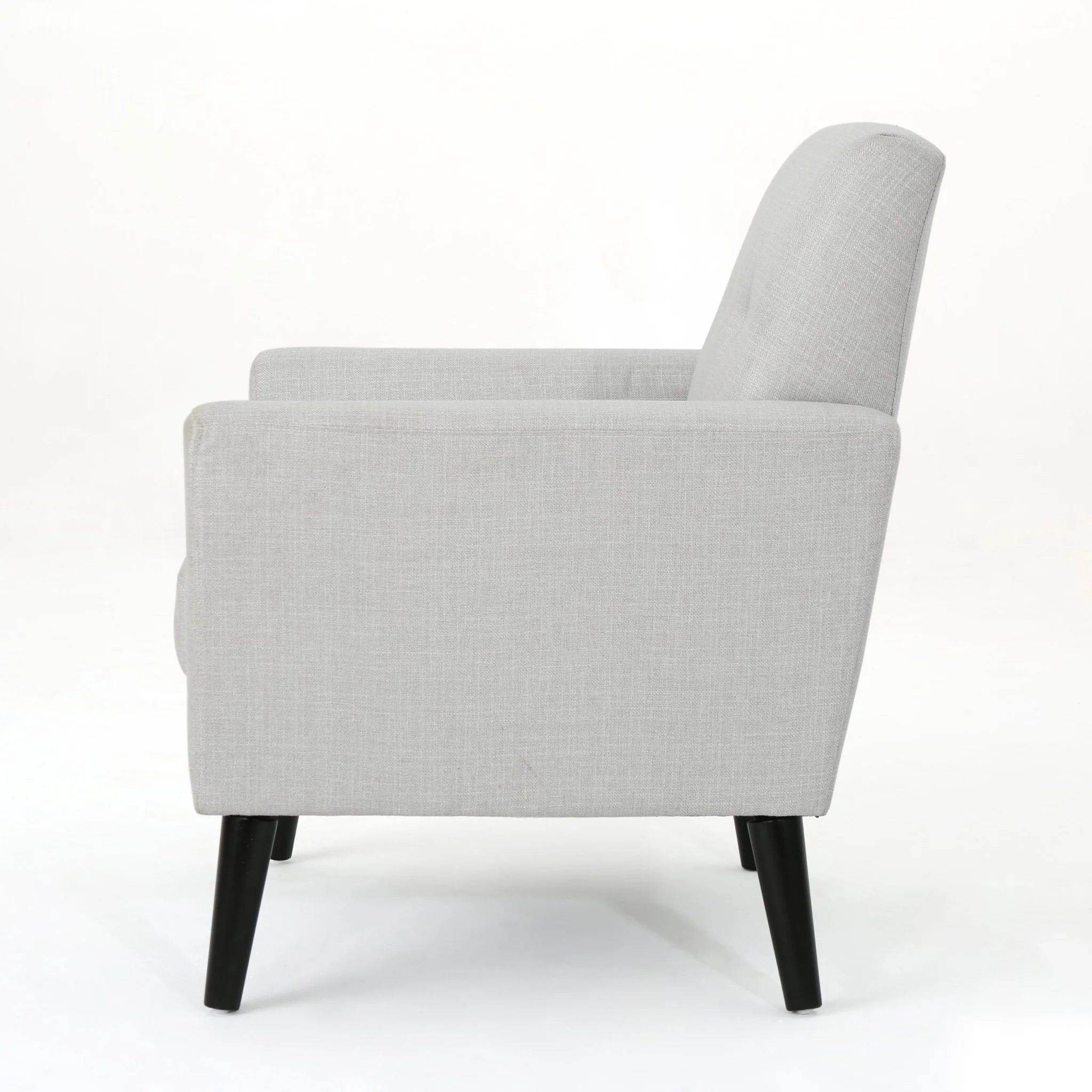 Radiantize Upholstered Fabric Club Chair with Square-off Back and Button Tufted