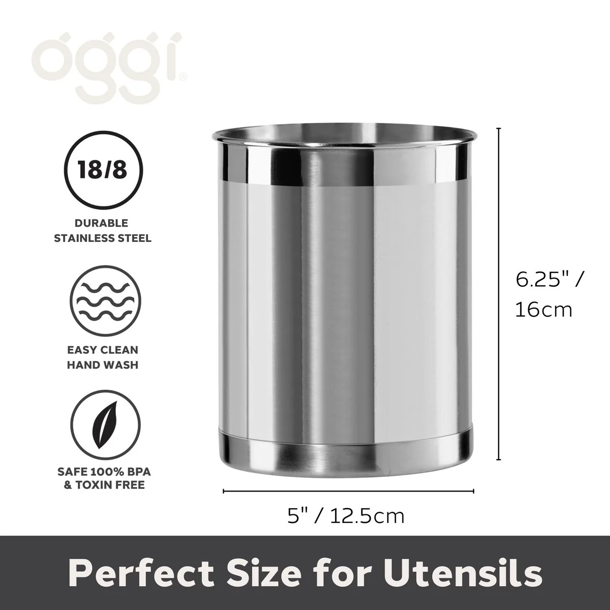 Stainless Steel Utensil Holder (5