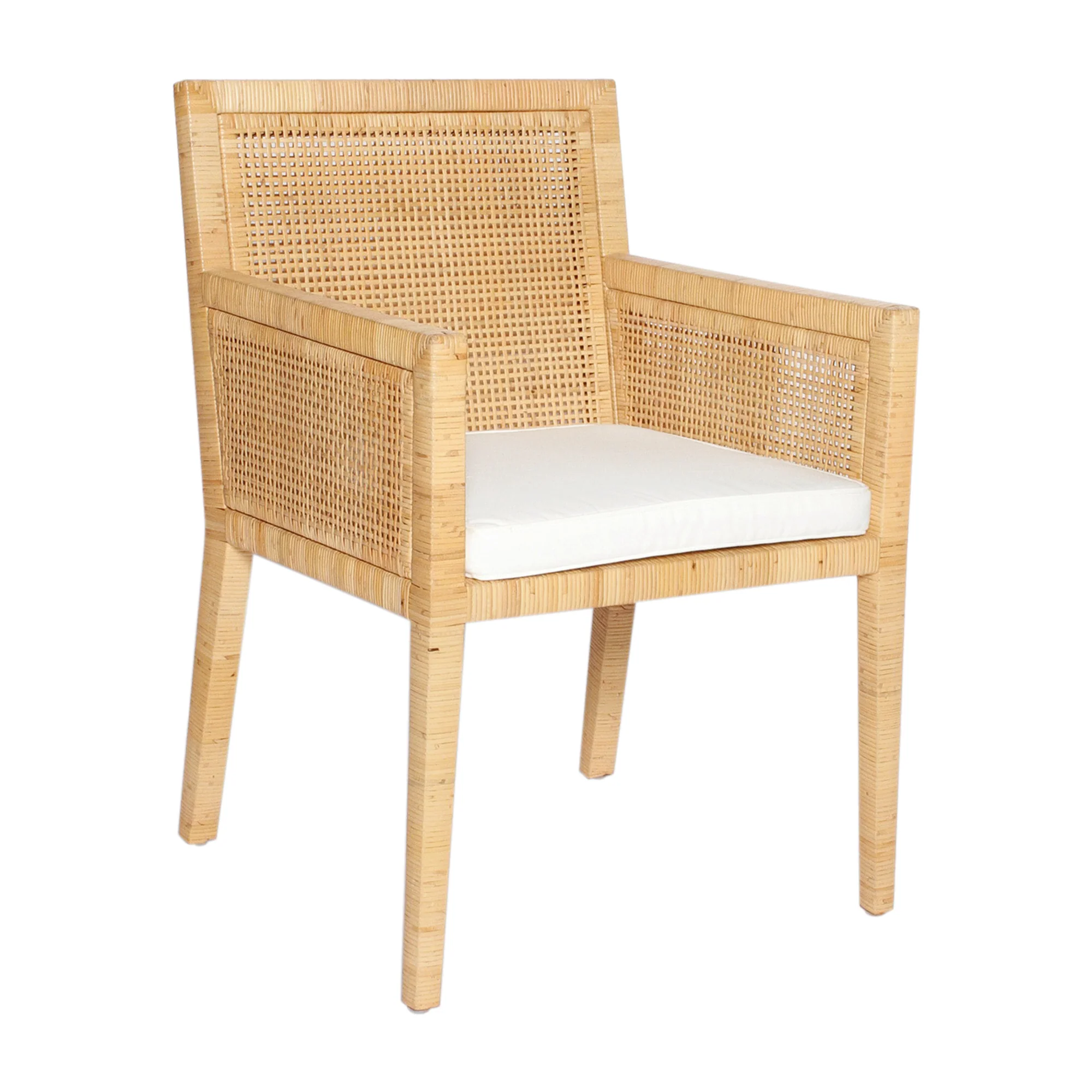 Eli Woven Rattan Dining Arm Chair