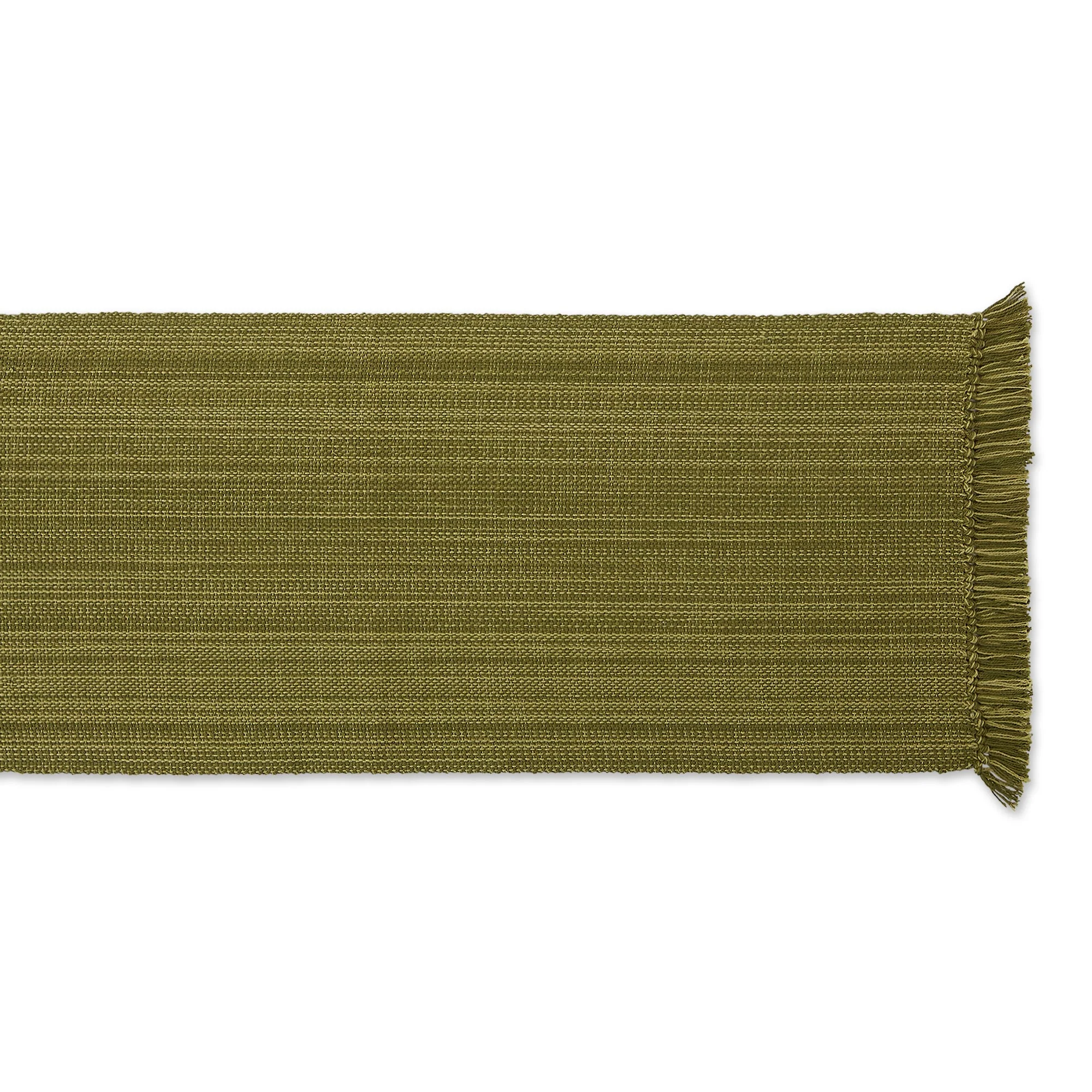 Olive Green Variegated Fringe Table Runner 13X72