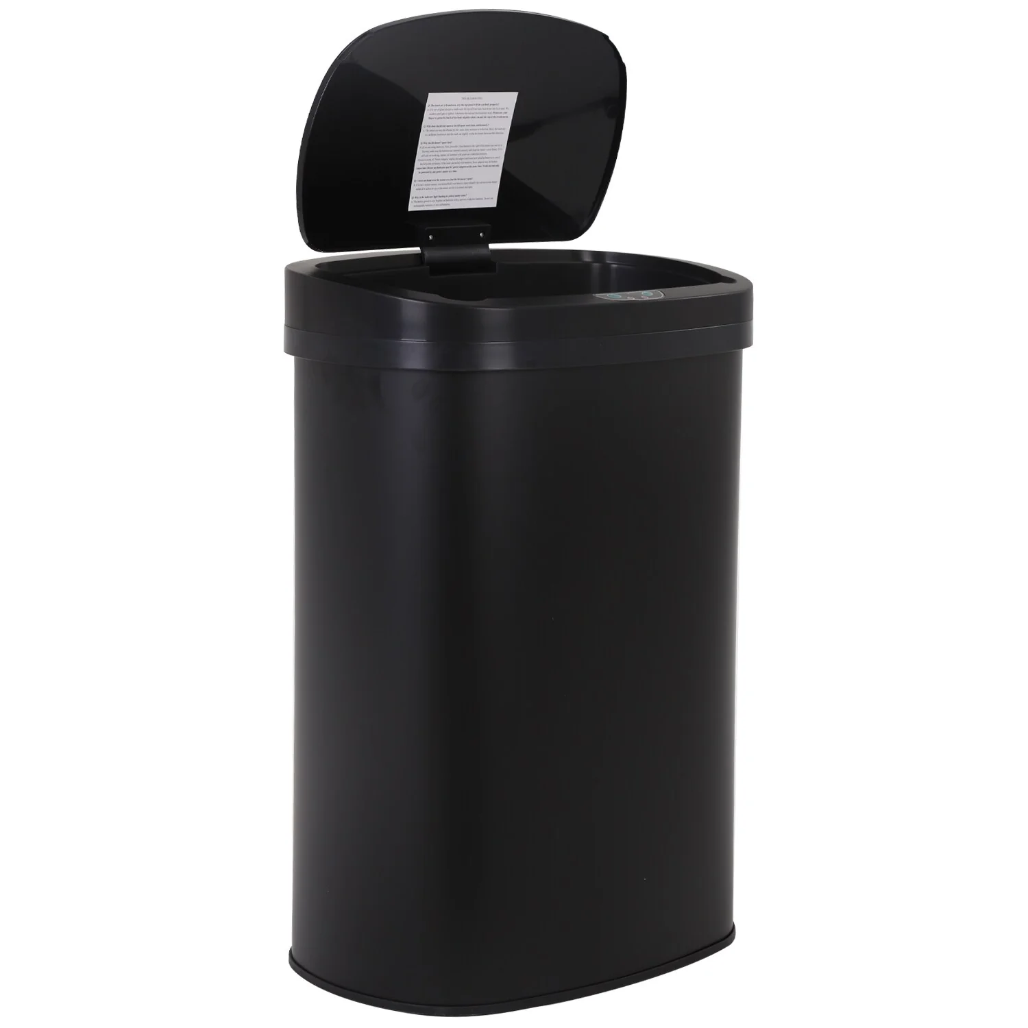 Motion Sensor 13 Gallon 50 Liter Stainless Steel Odorless Slim Trash Can by Furniture of America