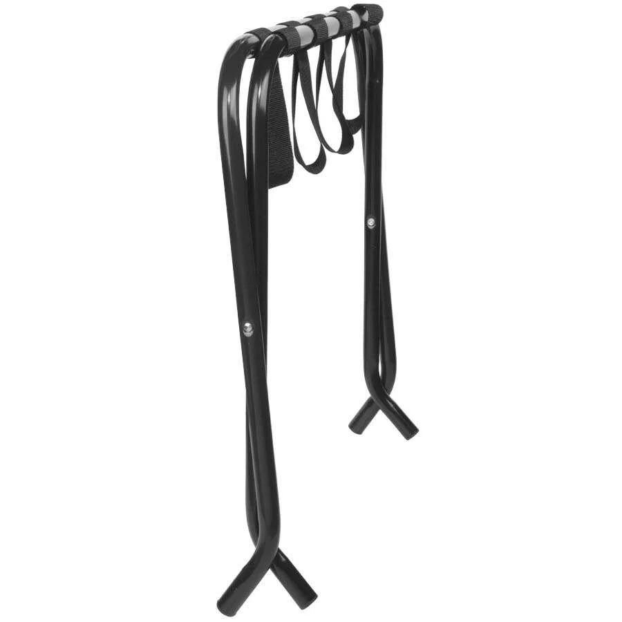 Black Finish Nylon and Steel Luggage Rack