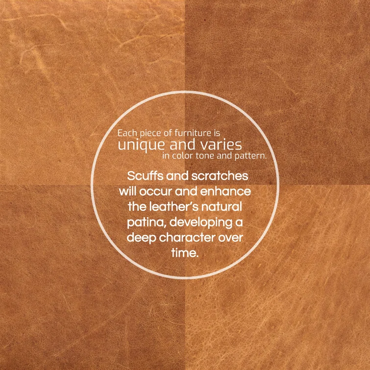 Peale 89'' Full-Grain Genuine Italian Leather Sofa