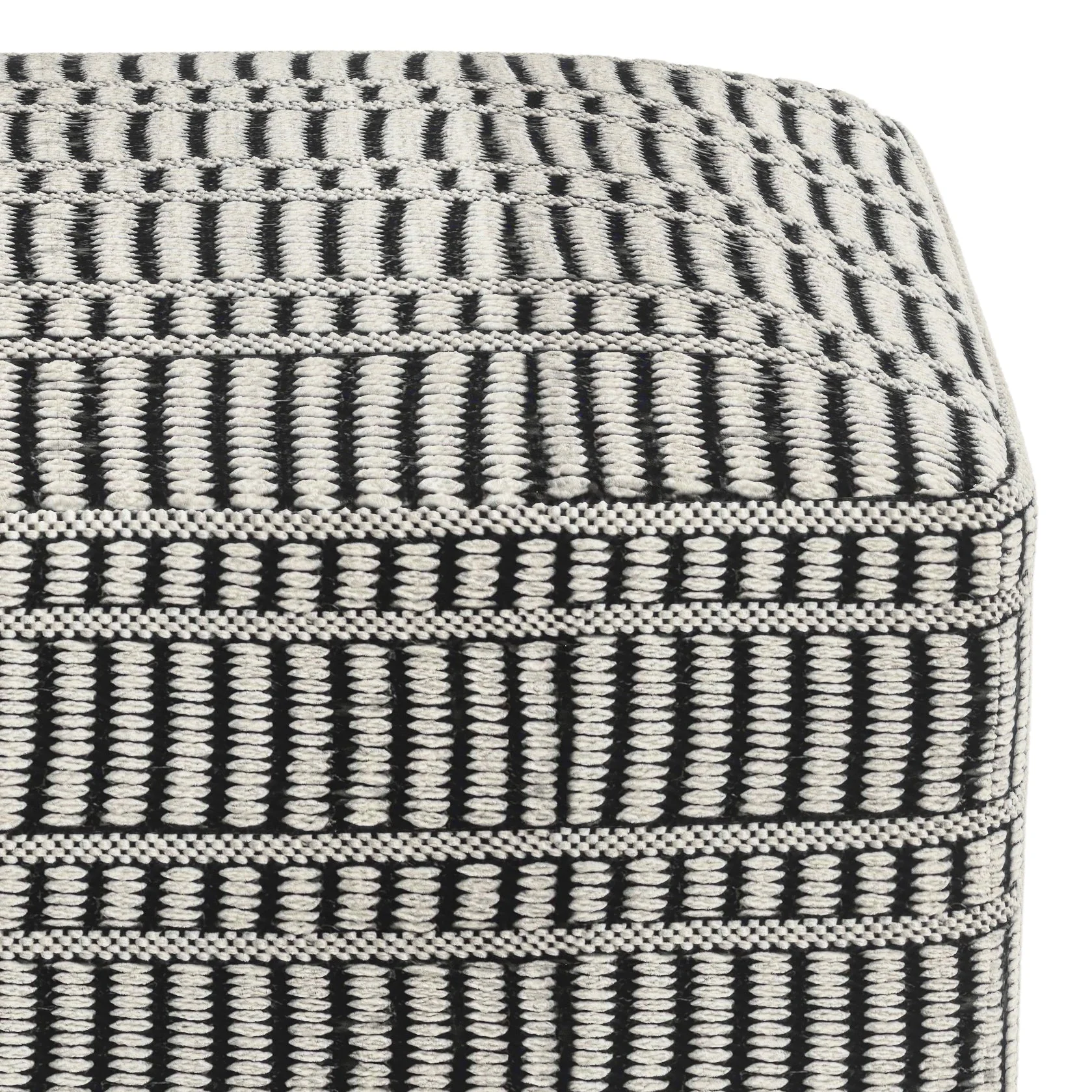 Recycled PET Square Woven Pouf