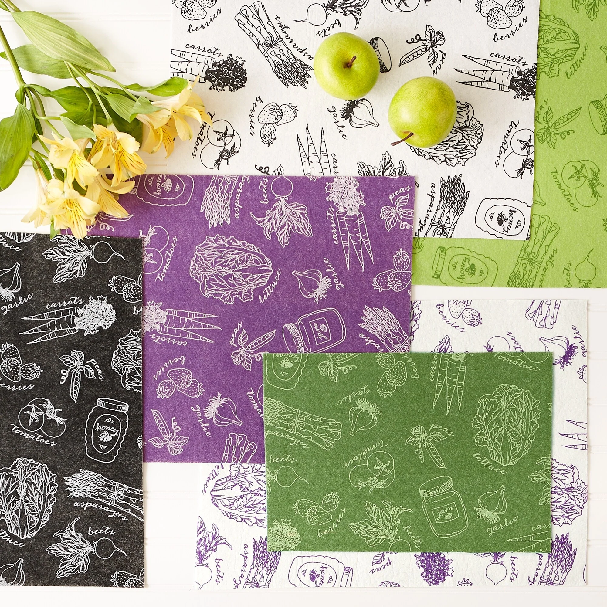 DII Nautical Blue Market Print Fridge Liner (Set of 6)