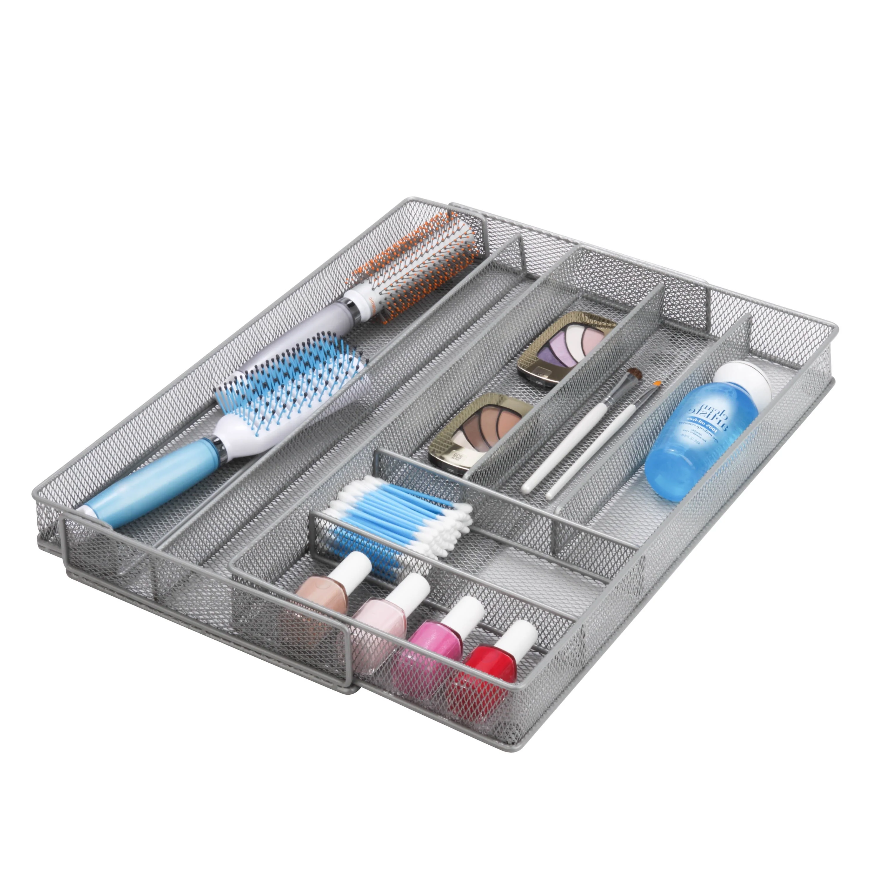 Honey-Can-Do Silver Steel 7-Compartment Expandable Drawer Organizer