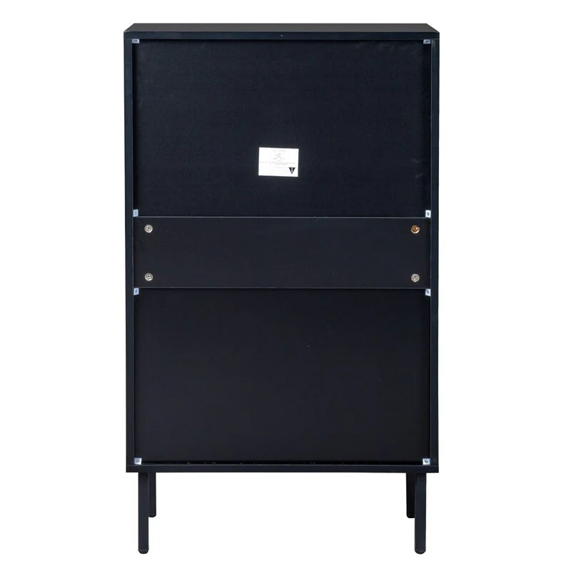 Real Rattan Shoe Cabinet with 2 Flip Drawers & 1 Small Drawer