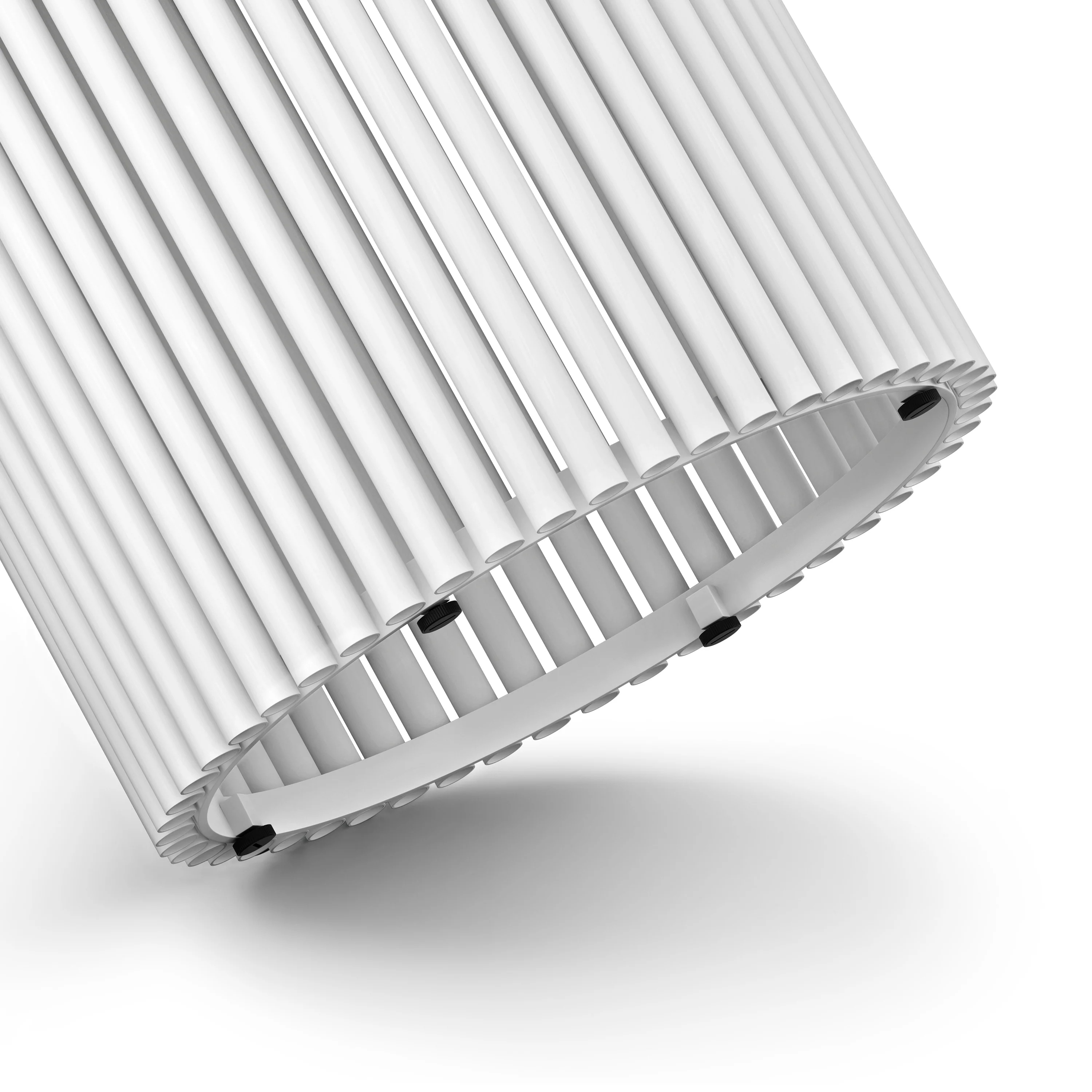 Valiant Cylinder-Shaped Accent Table with Pipe Design Base