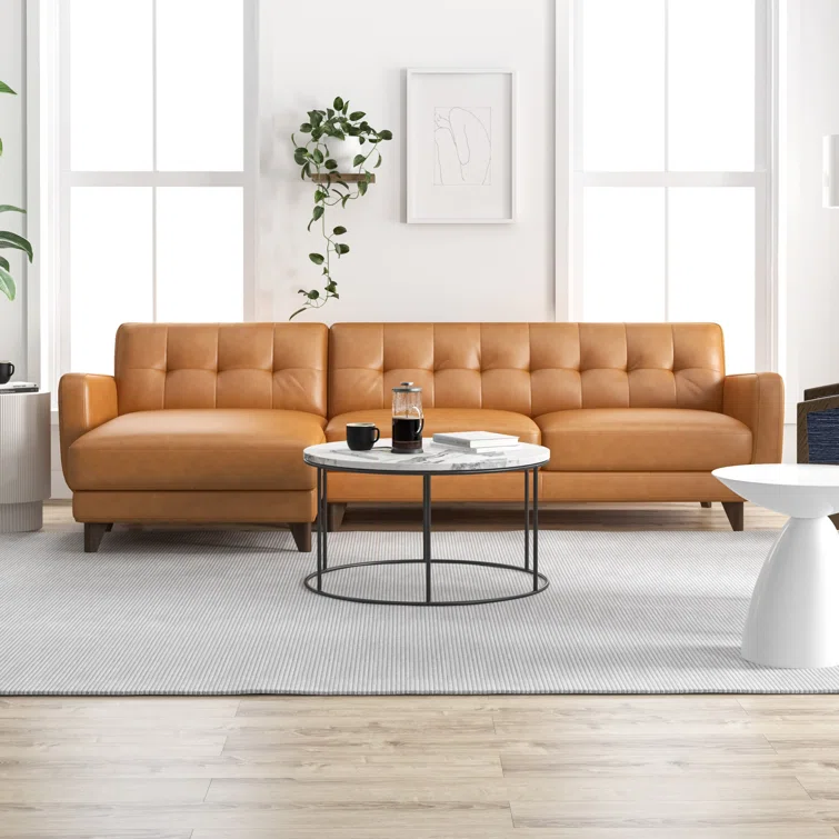 Casteel 2 - Piece Leather Sectional