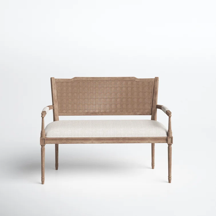 Sandoval Rustic Farmhouse Wood Settee