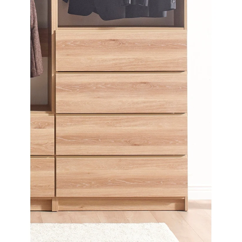 Prosper Oak Freestanding Walk in Wood Closet System