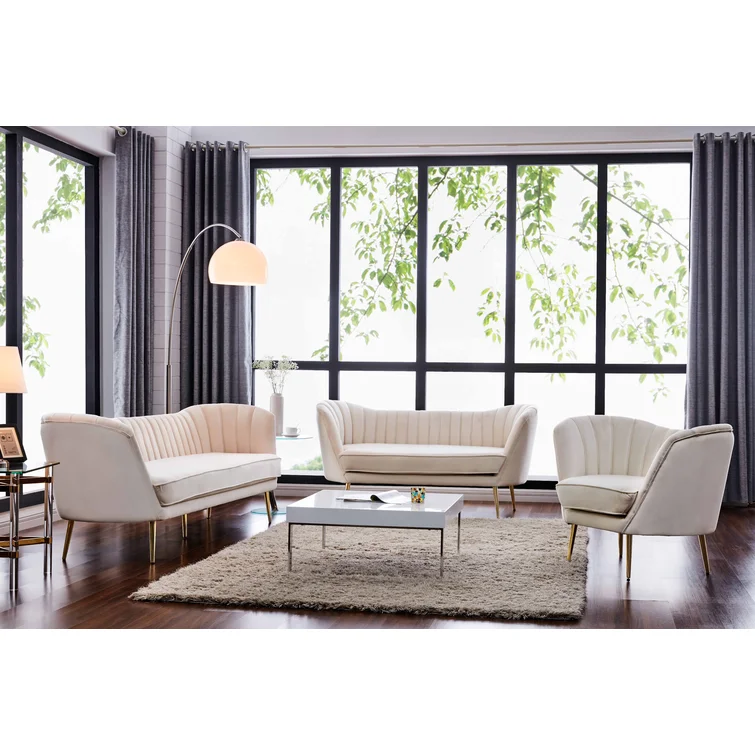 Tiberius 88'' Velvet Sofa