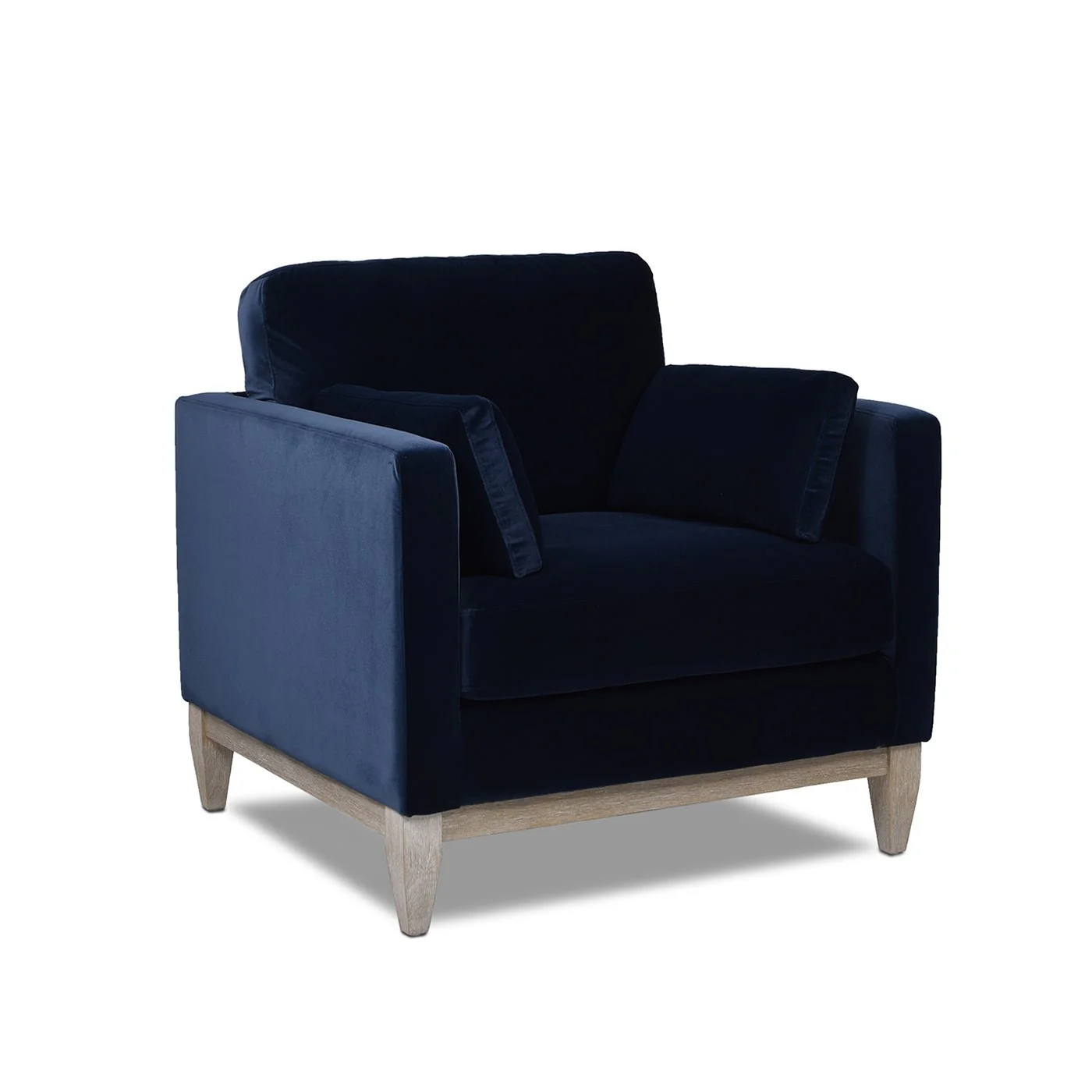 Contour Velvet Upholstered Accent Chair with Removable and Reversible Back