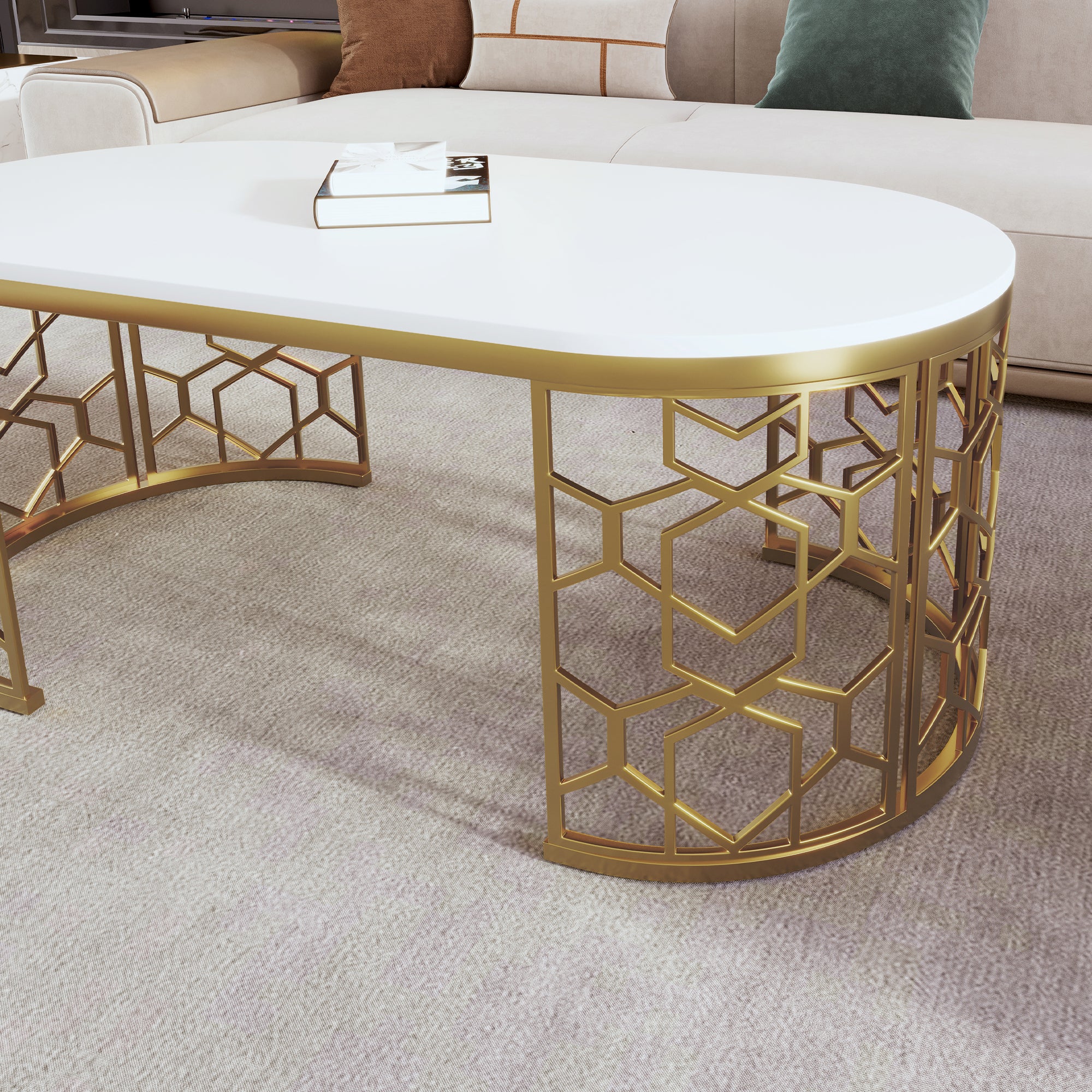 Modern Oval Coffee Table