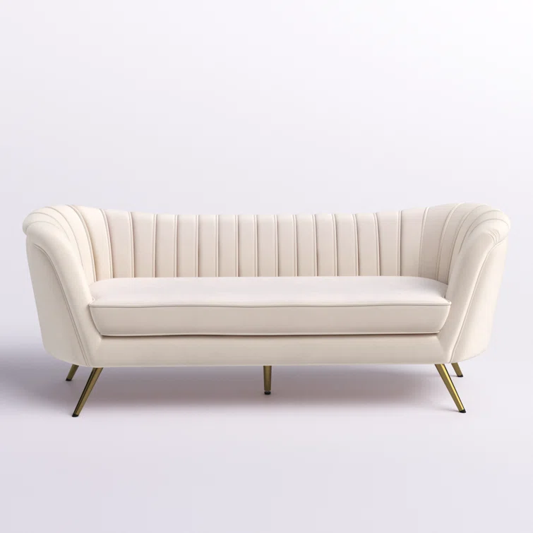 Tiberius 88'' Velvet Sofa