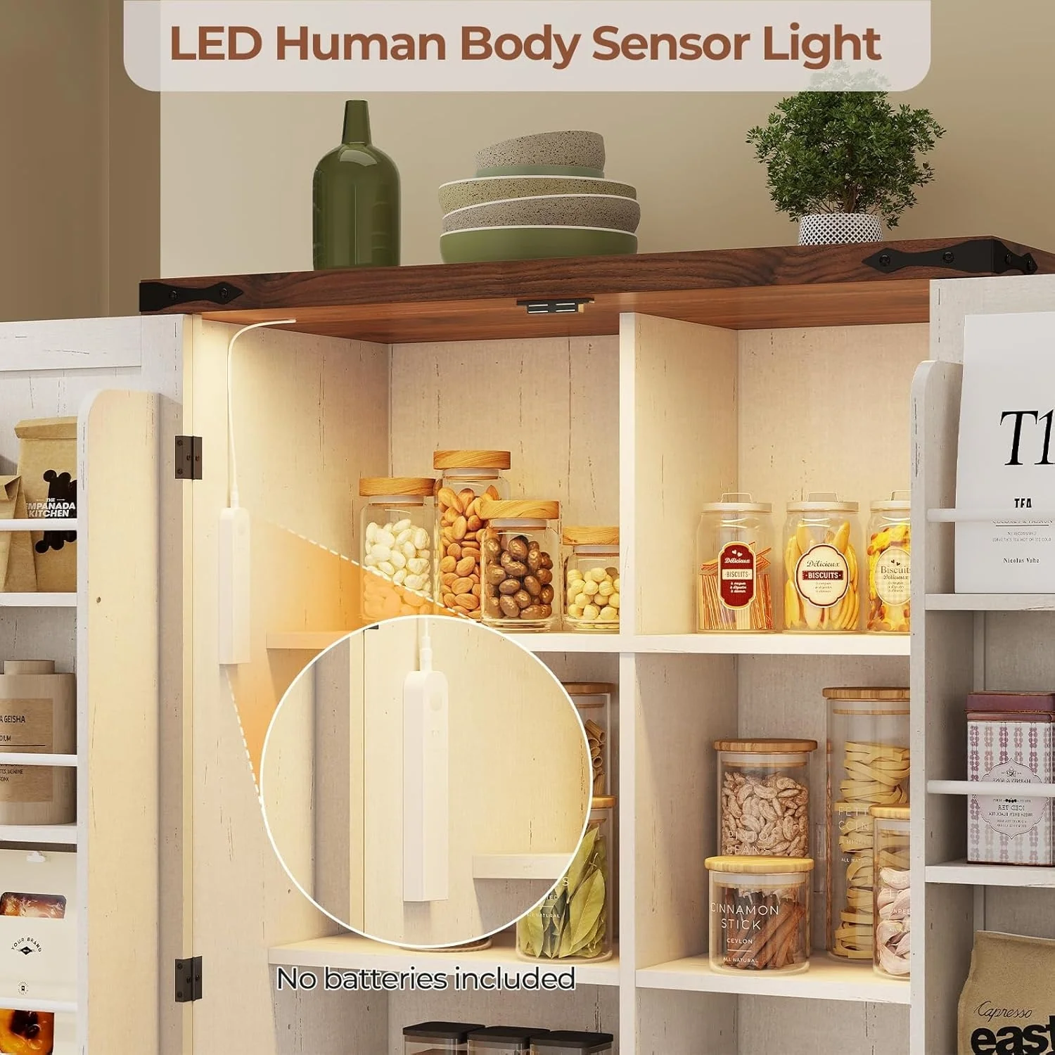 Farmhouse Kitchen Storage Cabinet Pantry Cabinet Home Bar