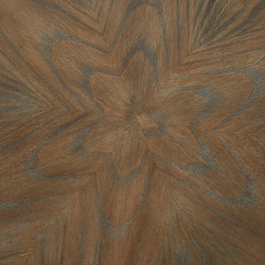 Round Accent Table with Pedestal Wood Base