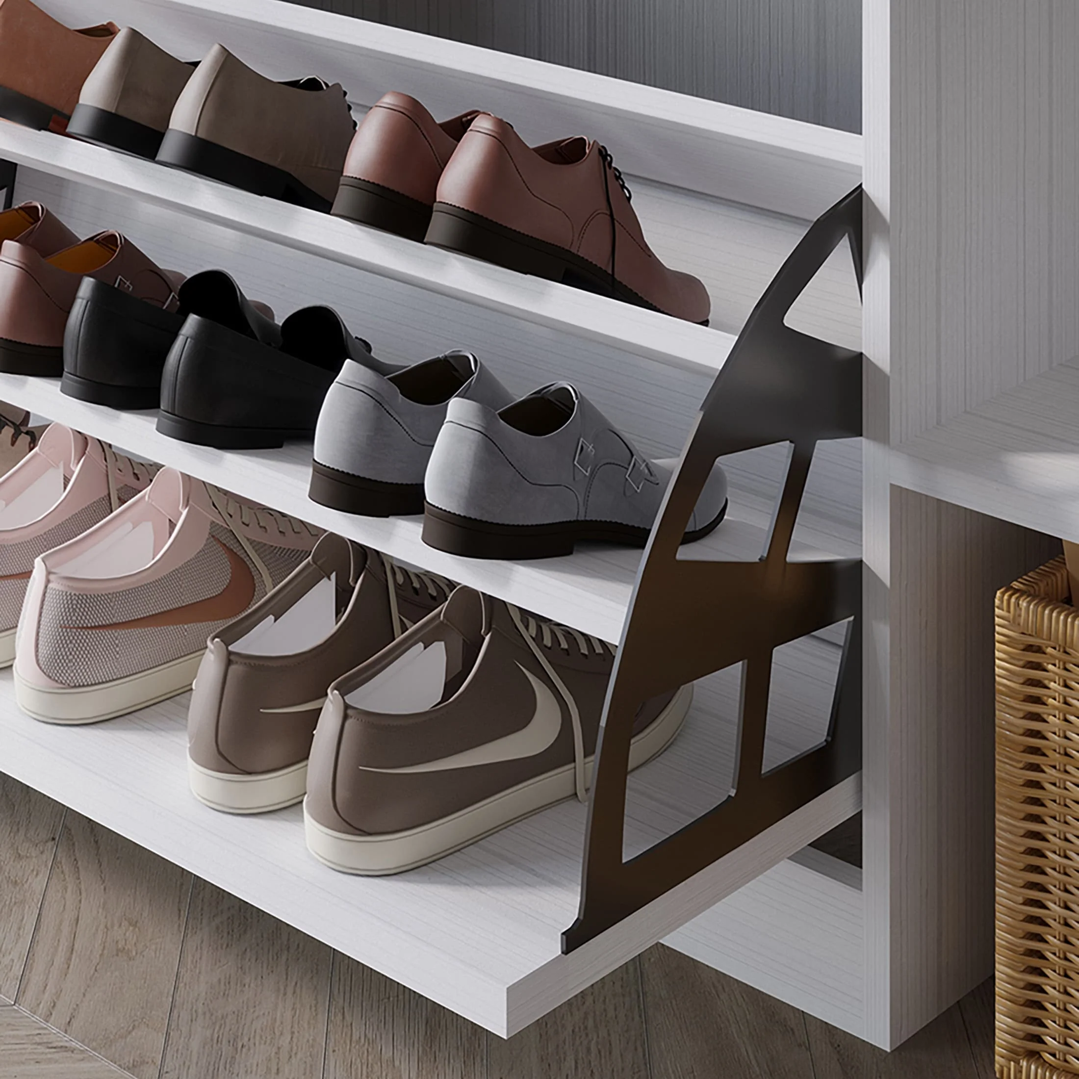 CraftPorch Multifunctional Flip-Drawer Storage Shoes Bench