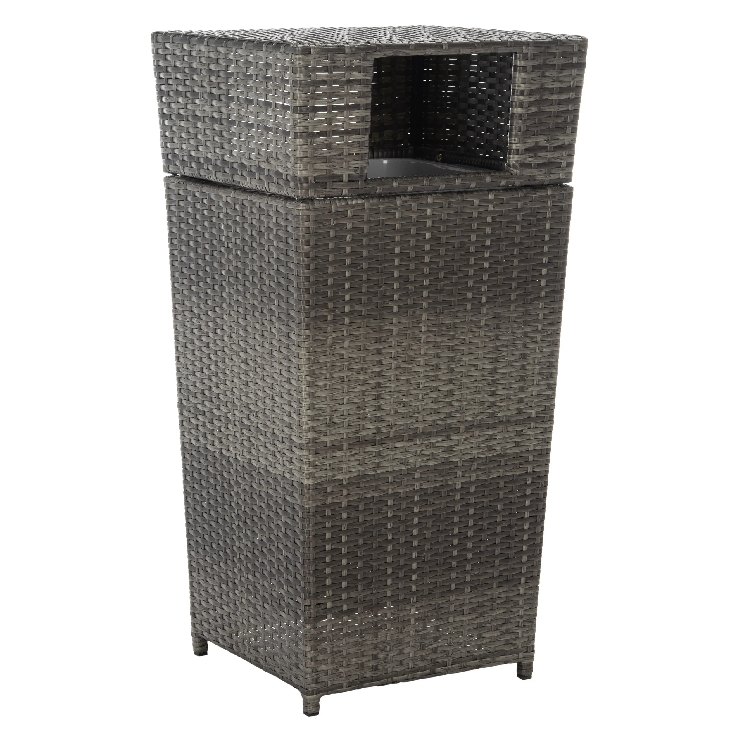 SAFAVIEH Outdoor Jennie Trash Bin (Fully Assembled)