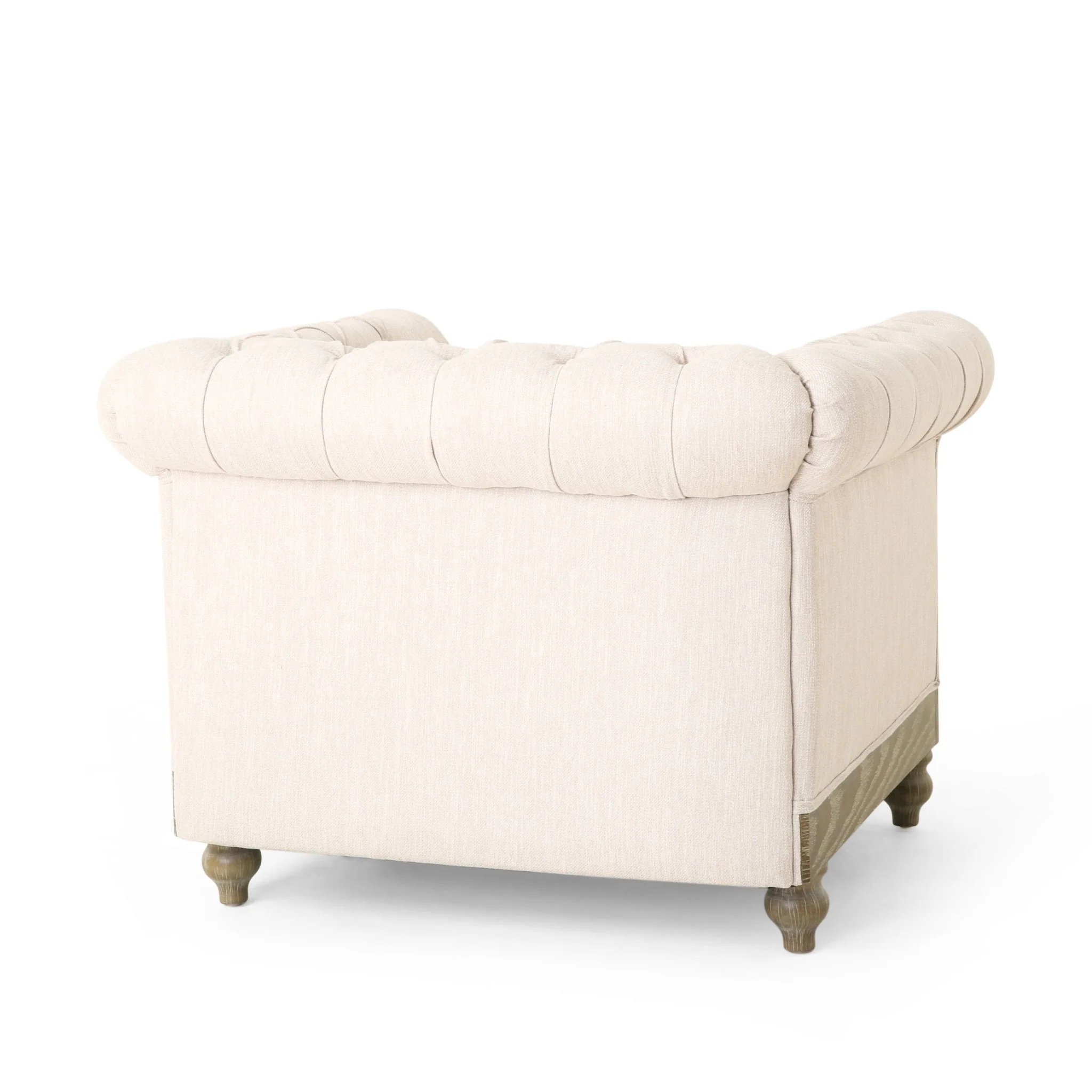 Upholstered Fabric Club Chair with Nailhead Trim