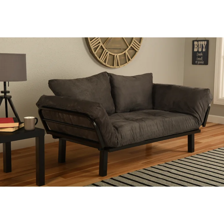 Everett Twin 60'' Upholstered Futon And Mattress
