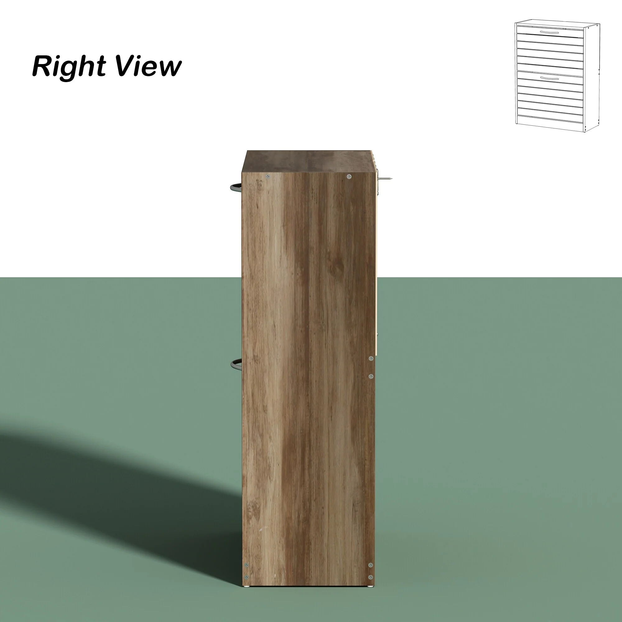 FUFU&GAGA 2 Tiers Shoe Rack Cabinet Shoe Cabinet Space-Saving