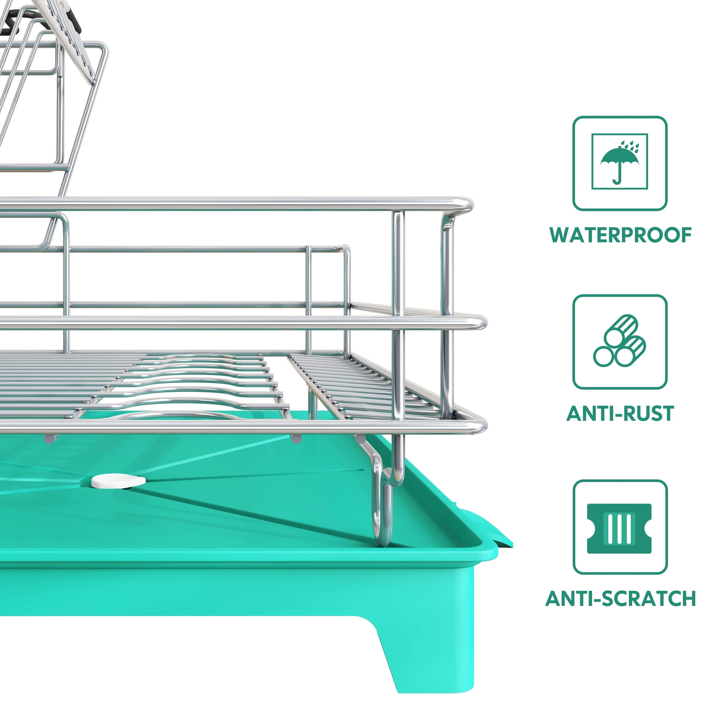 JASIWAY 2 Tier Kitchen Stainless Steel Dish Rack
