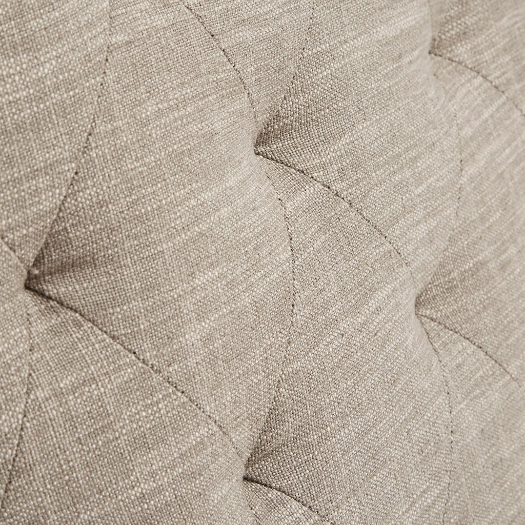 Button Tufted Upholstered Swivel Chair with Low Back and Nailhead Trim