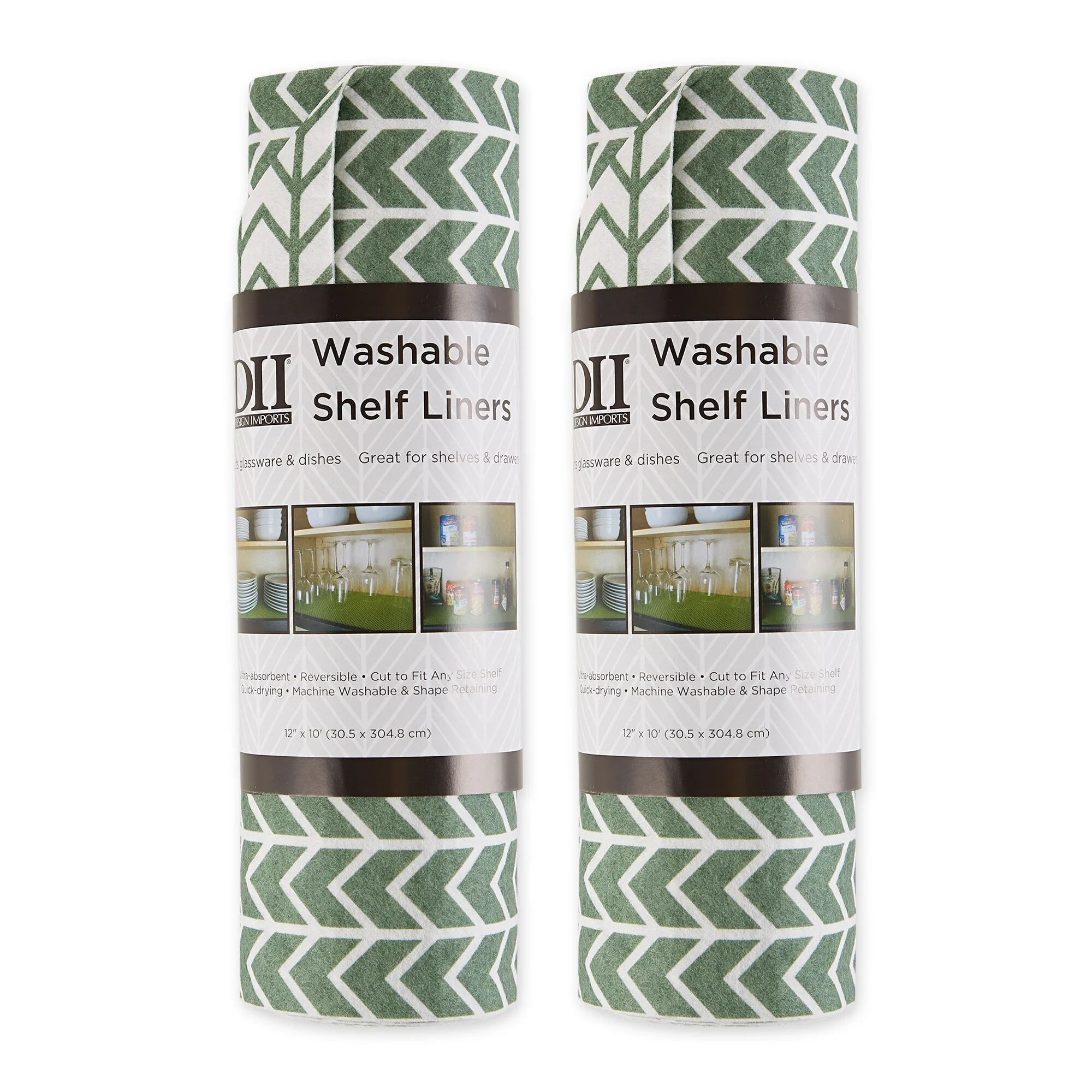 DII Grey Lattice Shelf Liner (Set of 2)