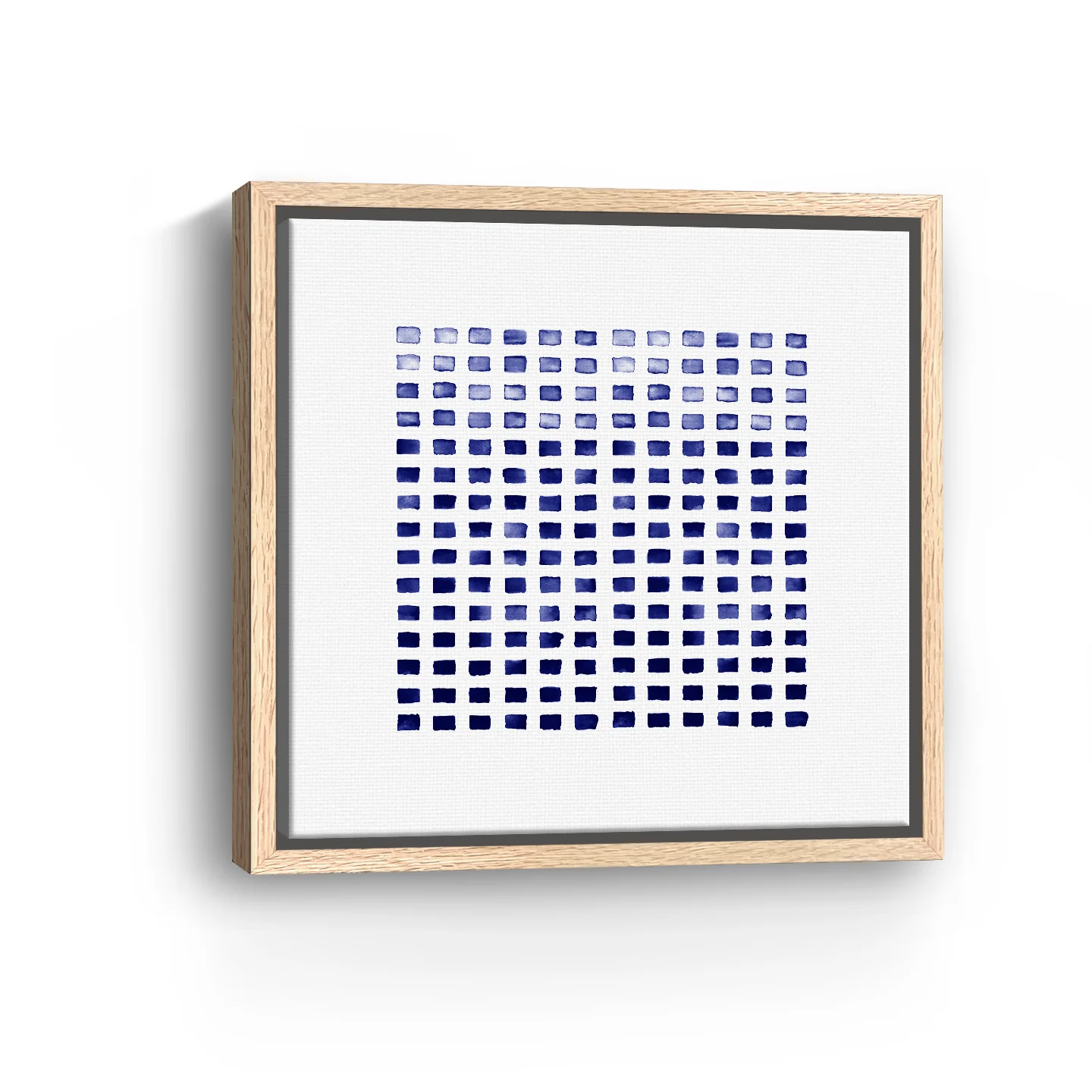 Indigo Blocks Canvas Giclee
