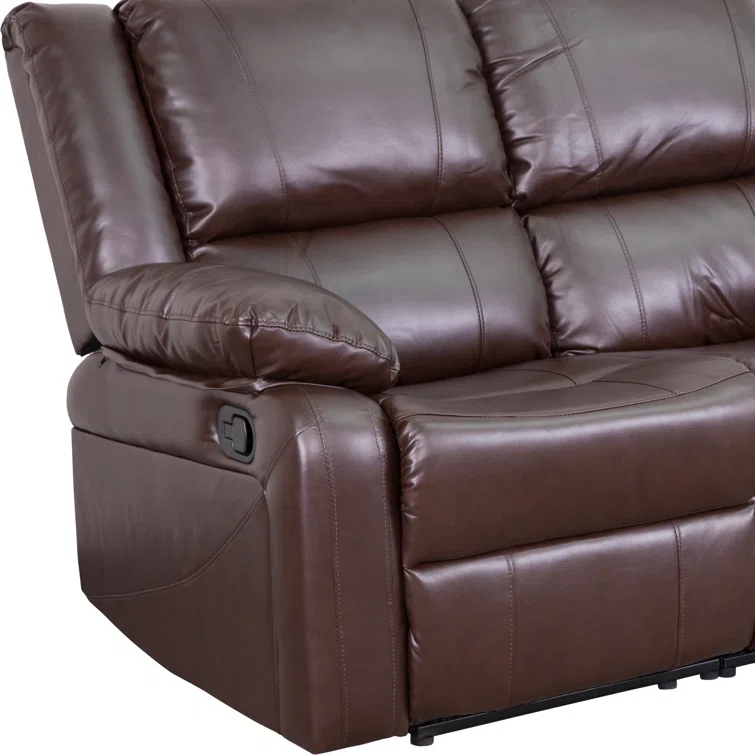 Loveseat with Two Built-In Recliners