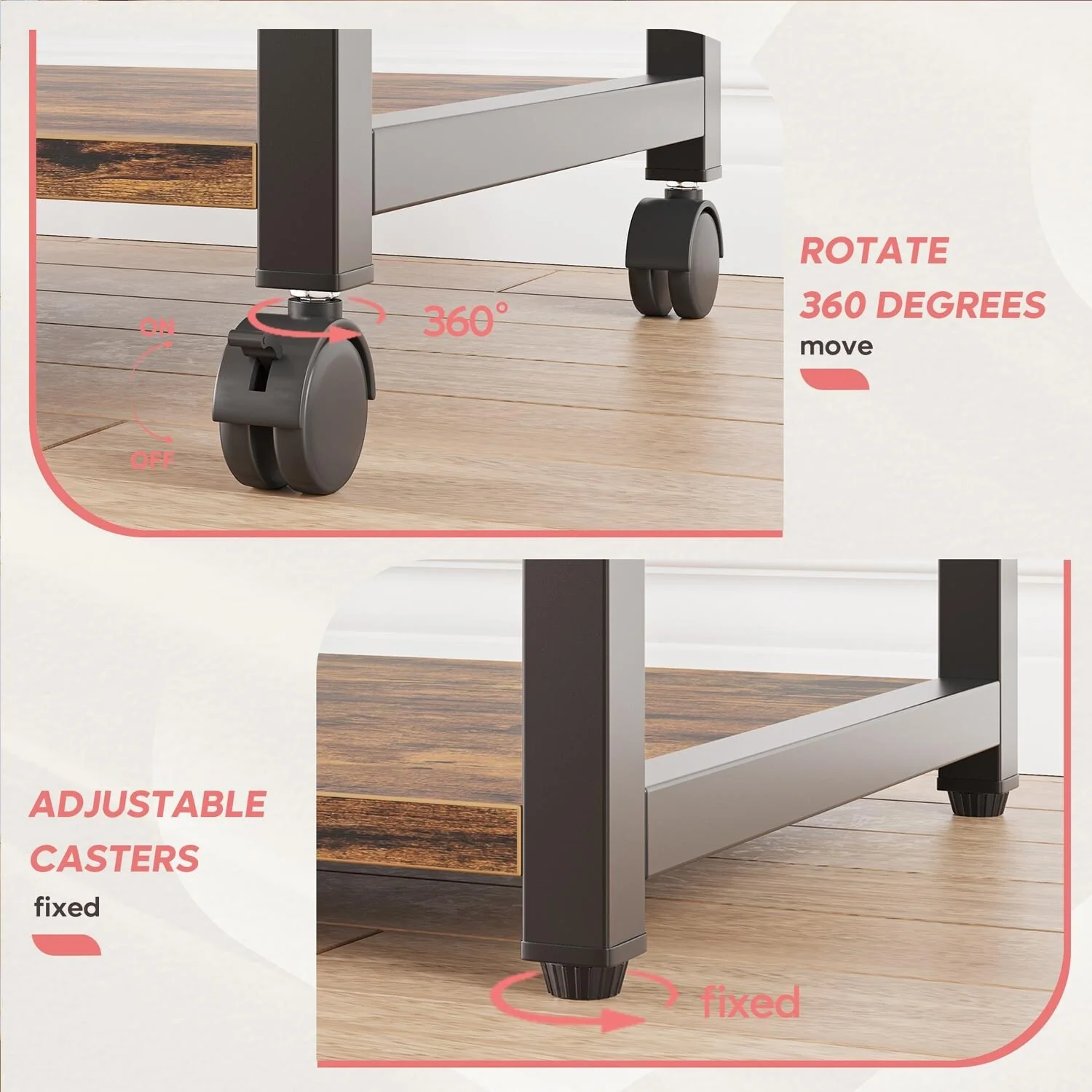 Kitchen Bakers Rack with Storage Shelves &USB Outlets, Microwave Oven Stand Kitchen Shelf Organizer