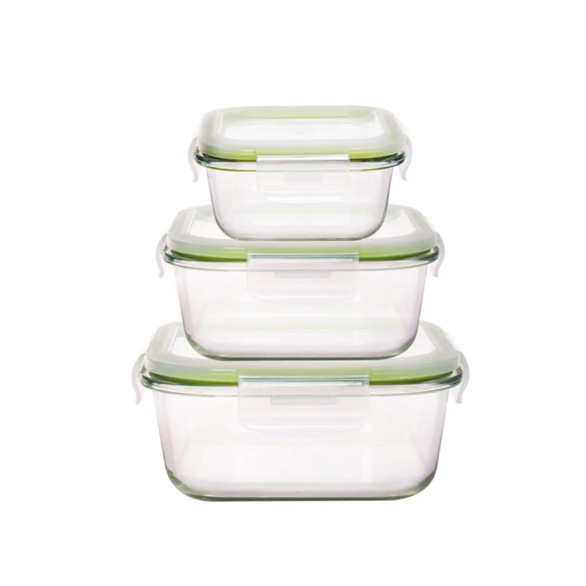12pcs Glass Food Storage Set - 370ml, 640ml, 1050ml, 1520ml, 320ml & 800ml