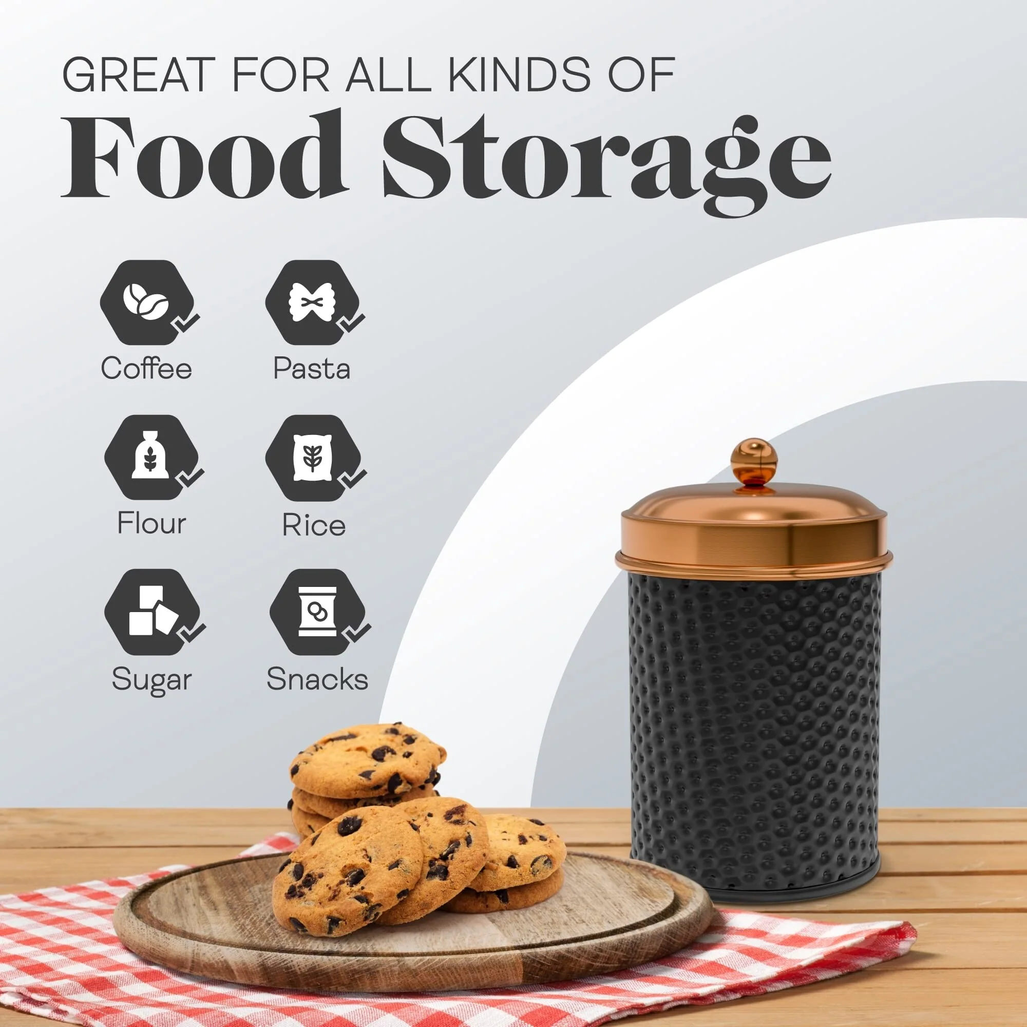 Amici Home Set of 2 Ashby Metal Canisters