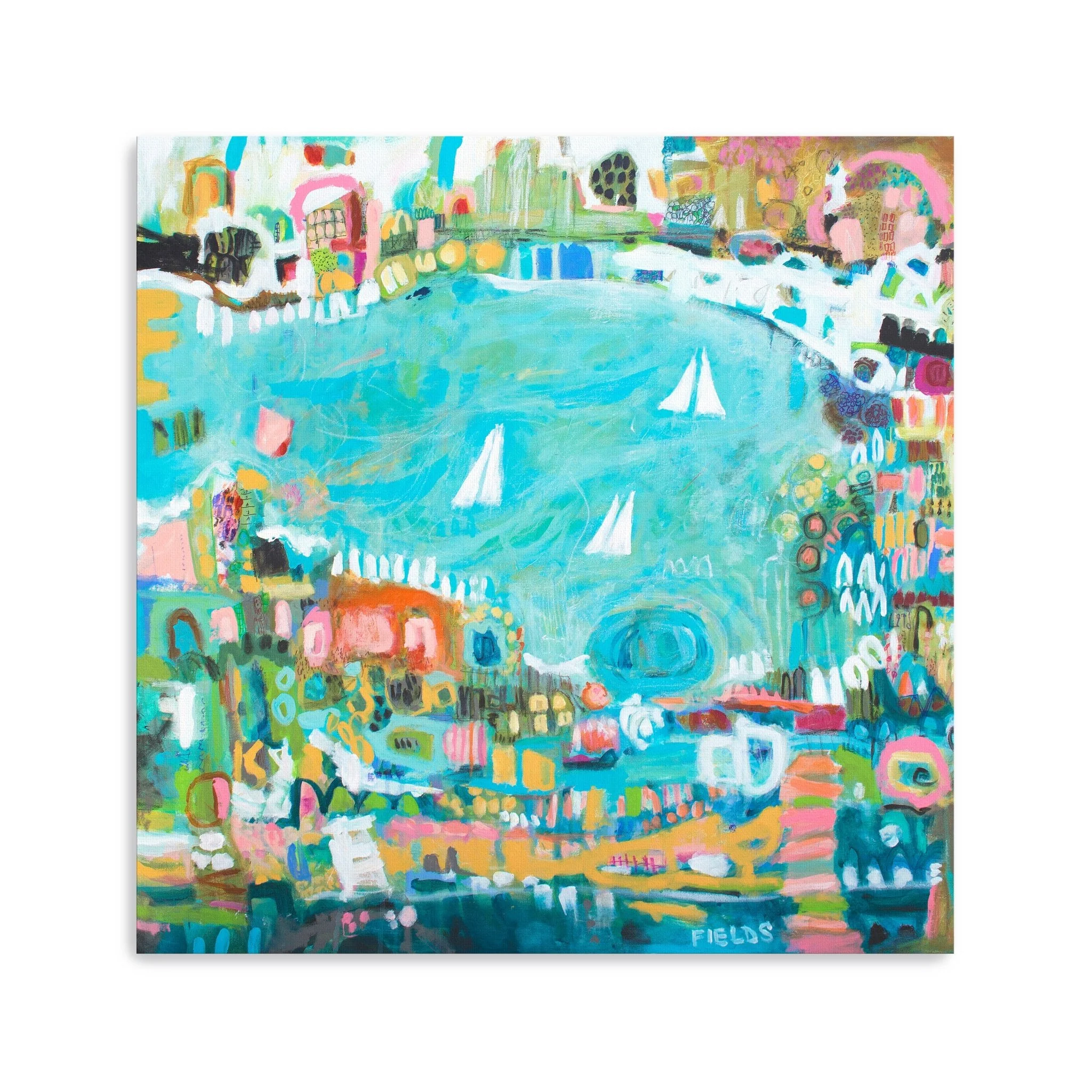 Sailboats Canvas Giclee Wall Art
