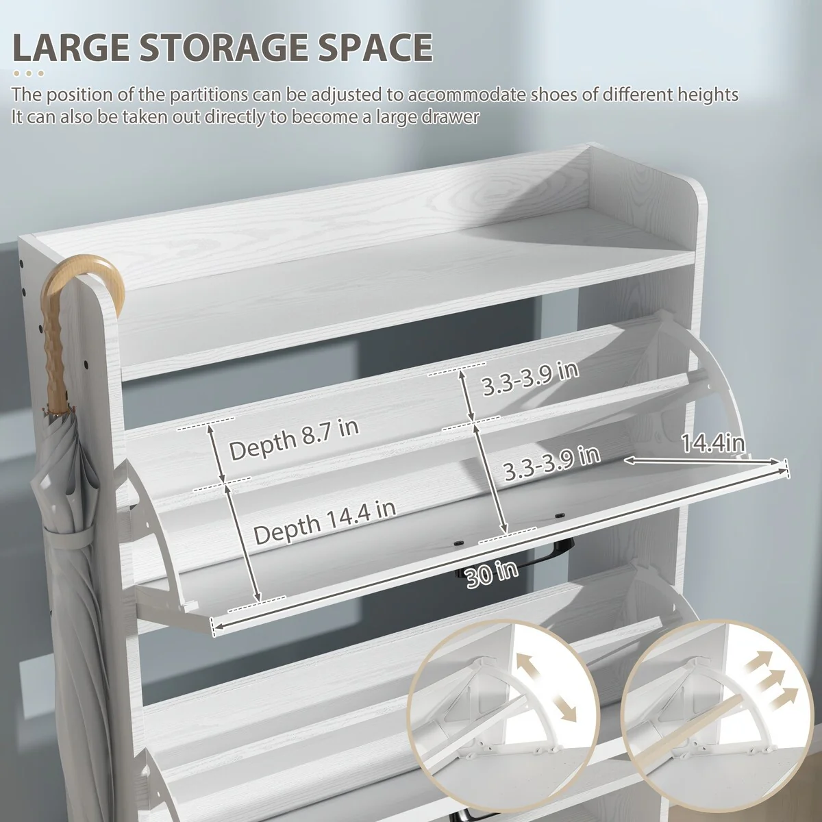 24 Pair Shoe Storage Cabinet